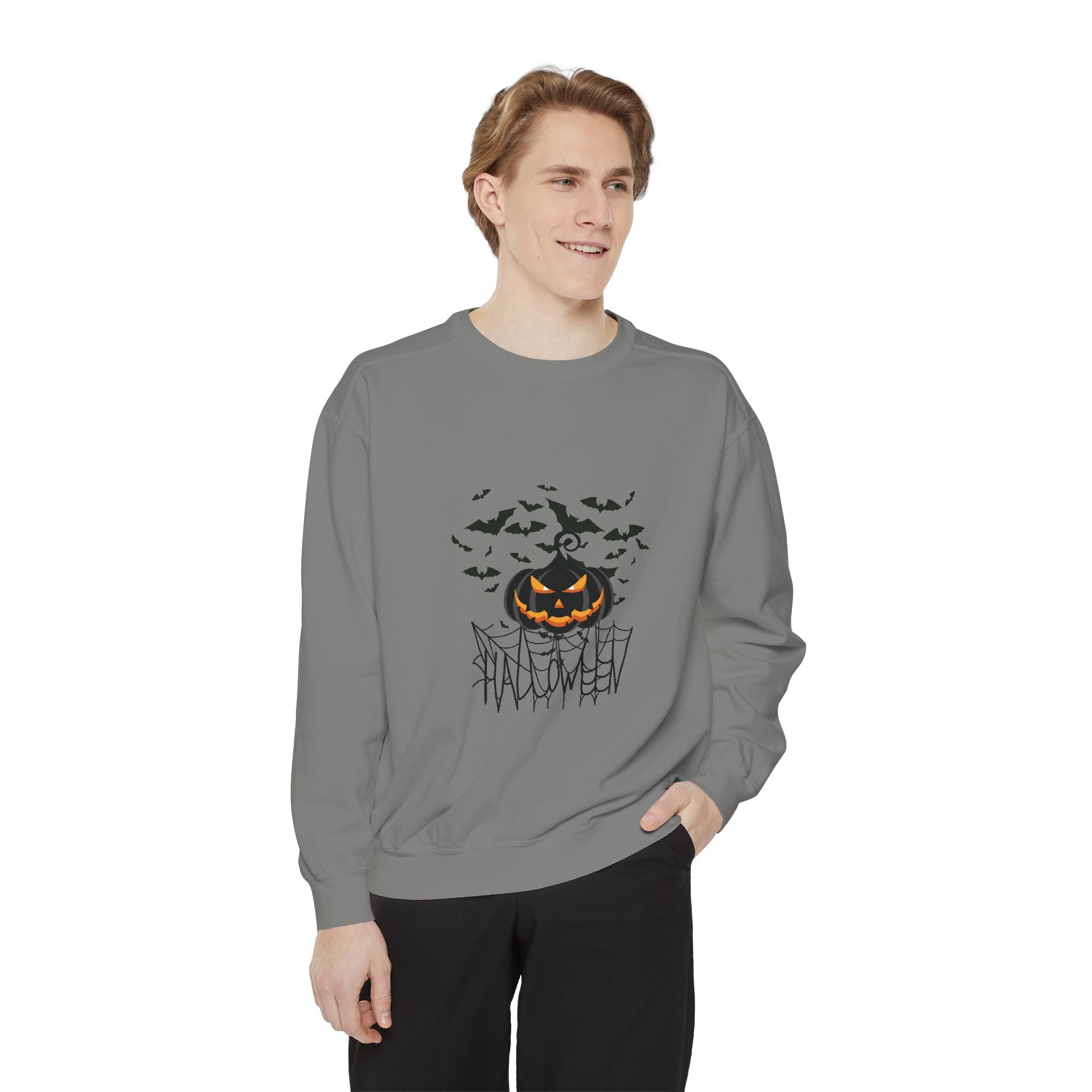 Leafen Halloween Web Unisex Sweatshirt, Casual Crewneck, Gift for Friends, Motivational Apparel, Everyday Comfort Wear