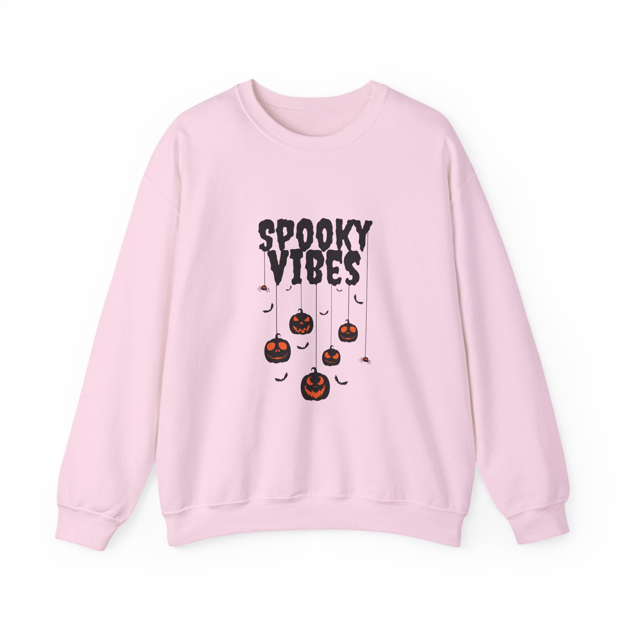 Leafen Spooky Vibes Unisex Garment-Dyed T-Shirt – 100% Ring-Spun Cotton, Soft Relaxed Fit Crewneck Tee for Men & Women