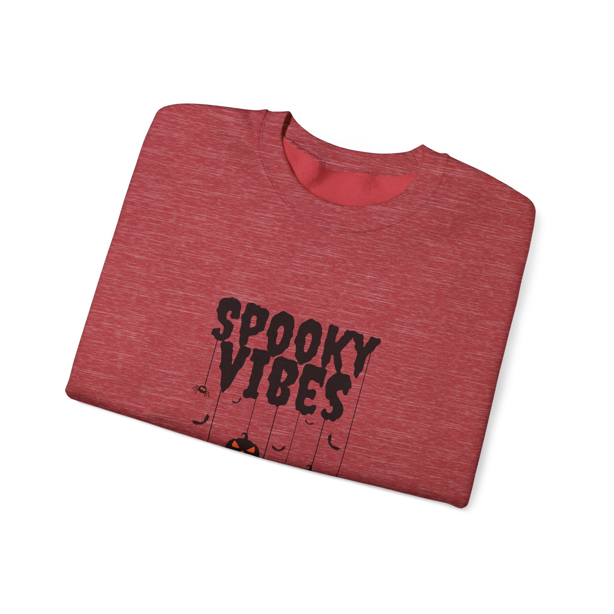 Leafen Spooky Vibes Unisex Garment-Dyed T-Shirt – 100% Ring-Spun Cotton, Soft Relaxed Fit Crewneck Tee for Men & Women