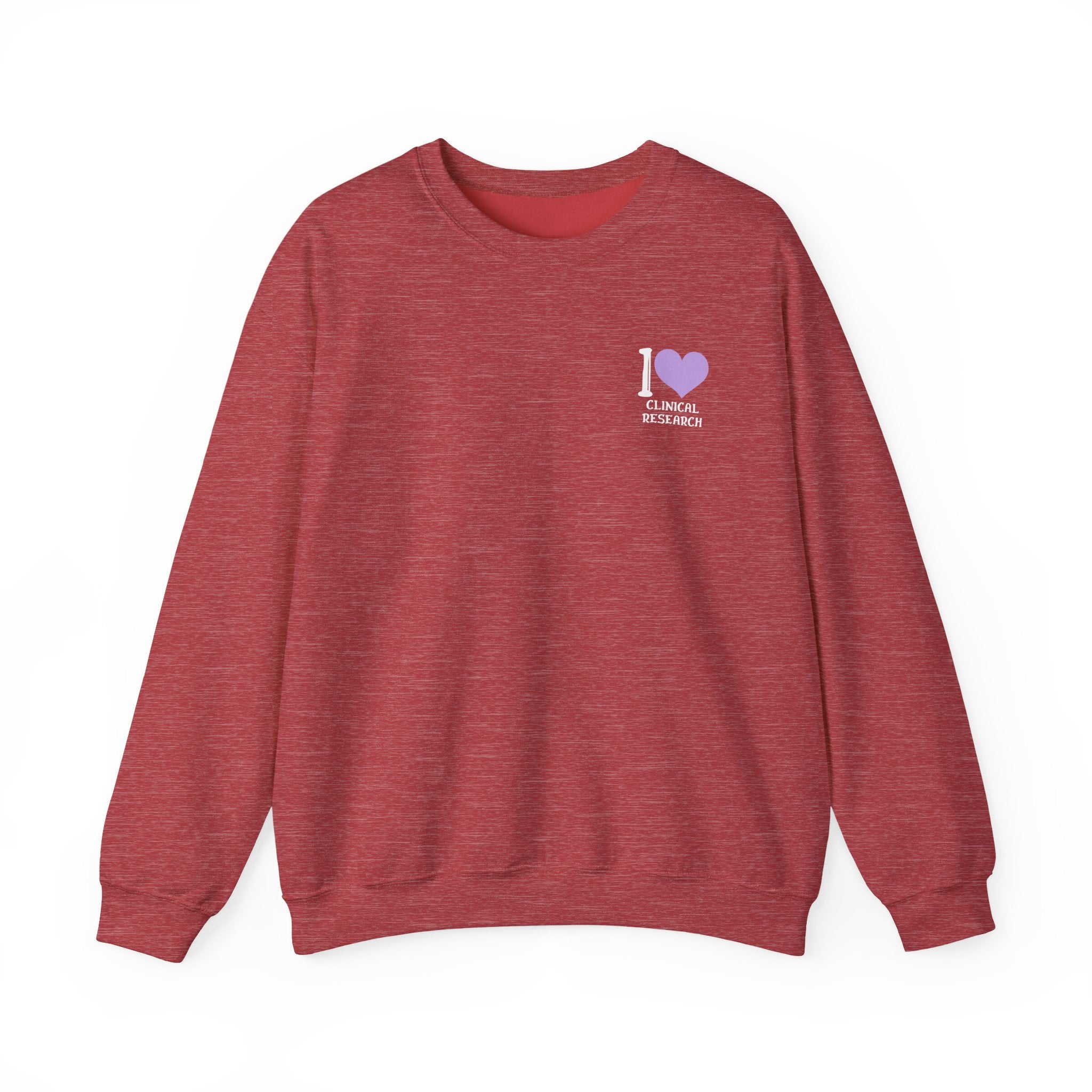 Leafen I Love Research Sweatshirt, Cozy Crewneck, Unisex Gift, Perfect for Researchers, Science Lovers, Casual Wear