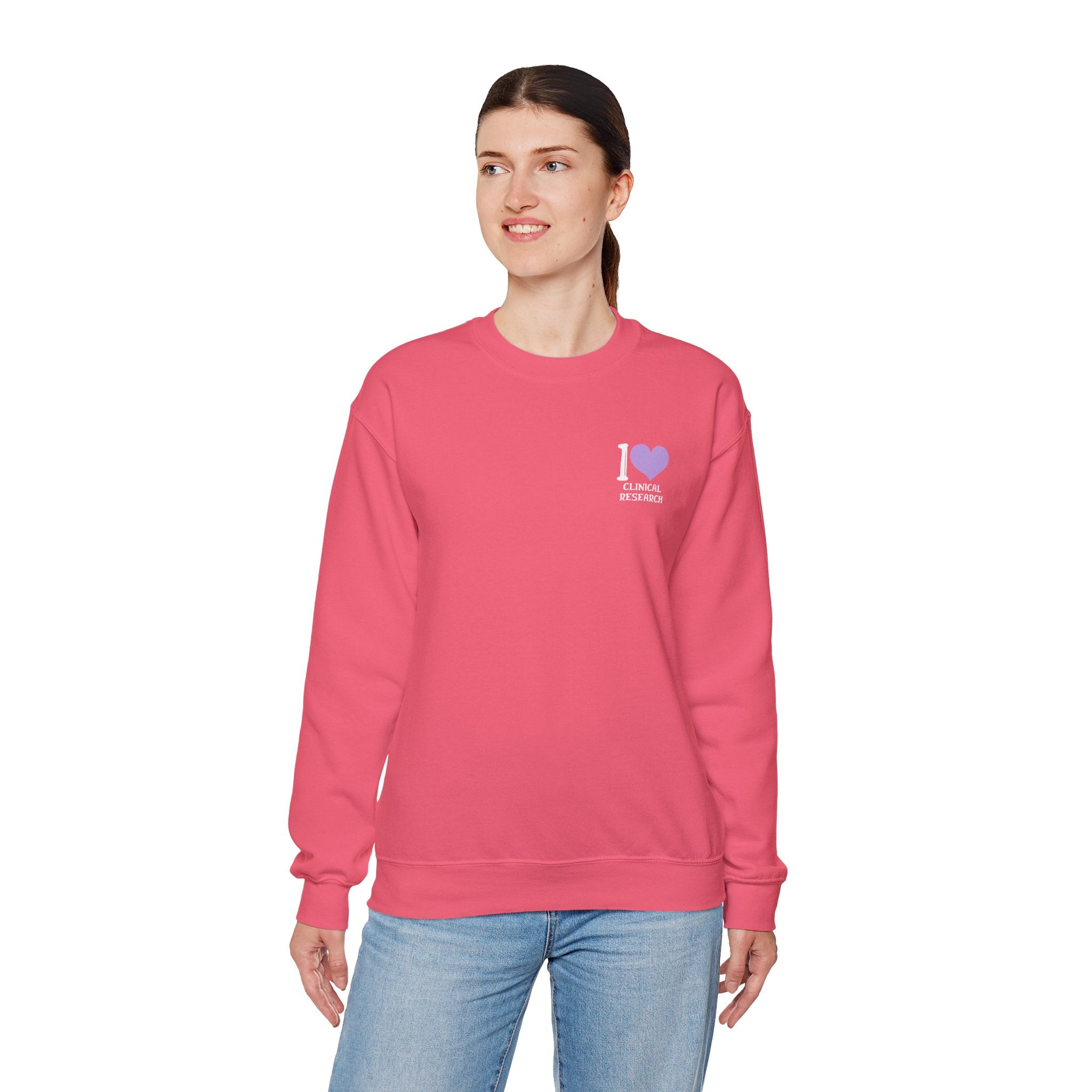 Leafen I Love Research Sweatshirt, Cozy Crewneck, Unisex Gift, Perfect for Researchers, Science Lovers, Casual Wear