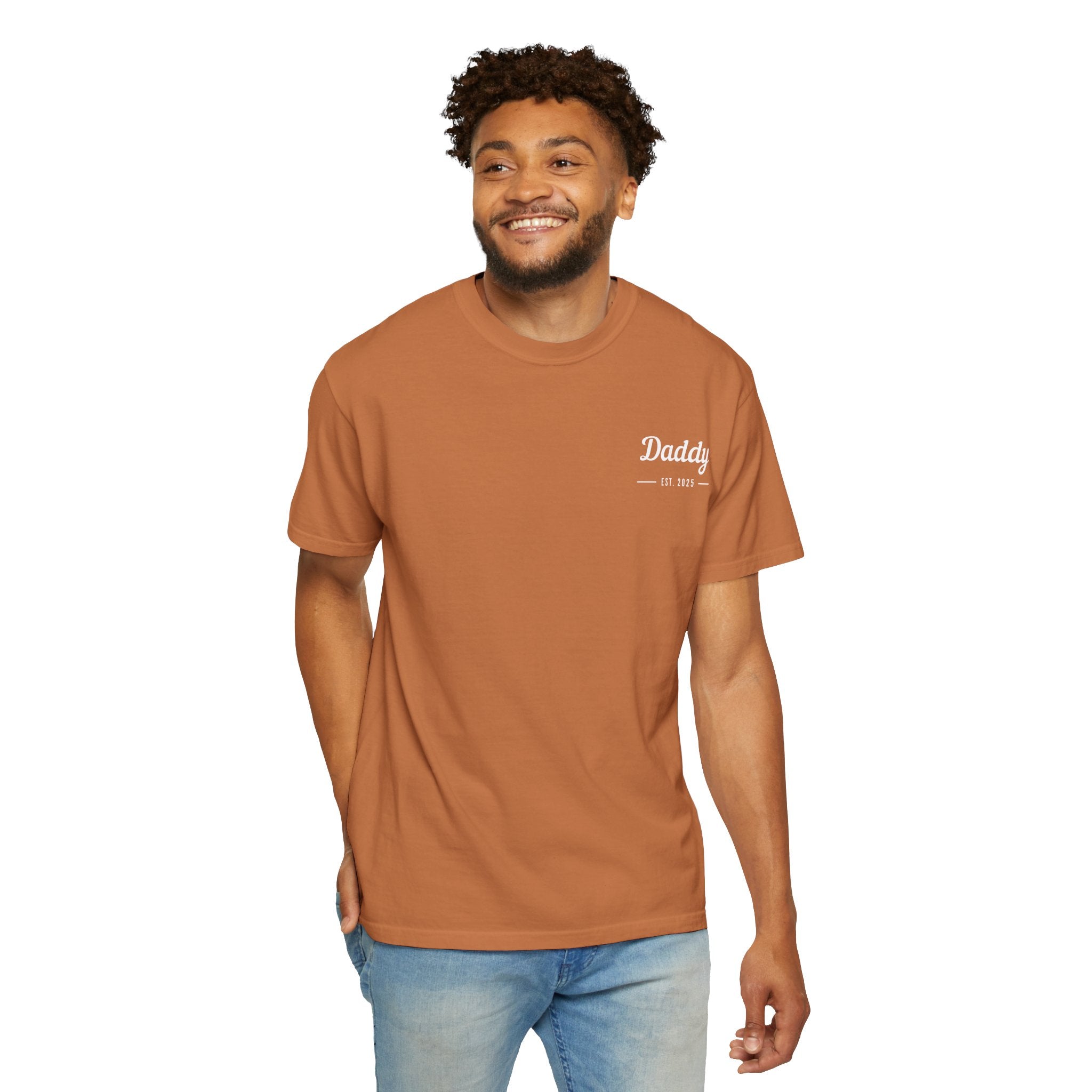 Leafen Daddy Est Unisex Garment-Dyed T-shirt, Casual Wear, Summer Vibe, Gift for Friends, Relaxed Everyday Style