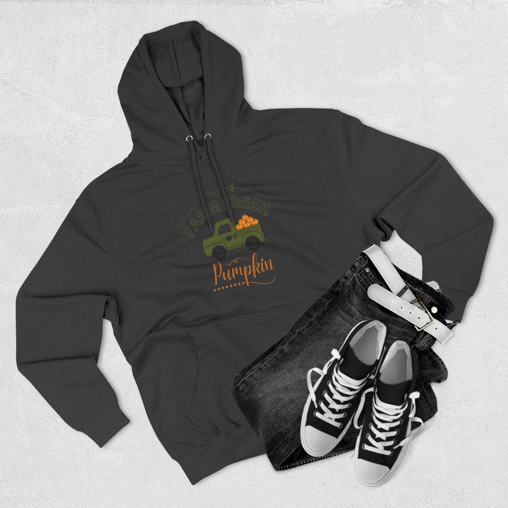 Leafen Autumn Fleece Hoodie - Peace, Love, Fall Design, Cozy Sweatshirt, Perfect for Thanksgiving, Fall Fashion, Gift Idea