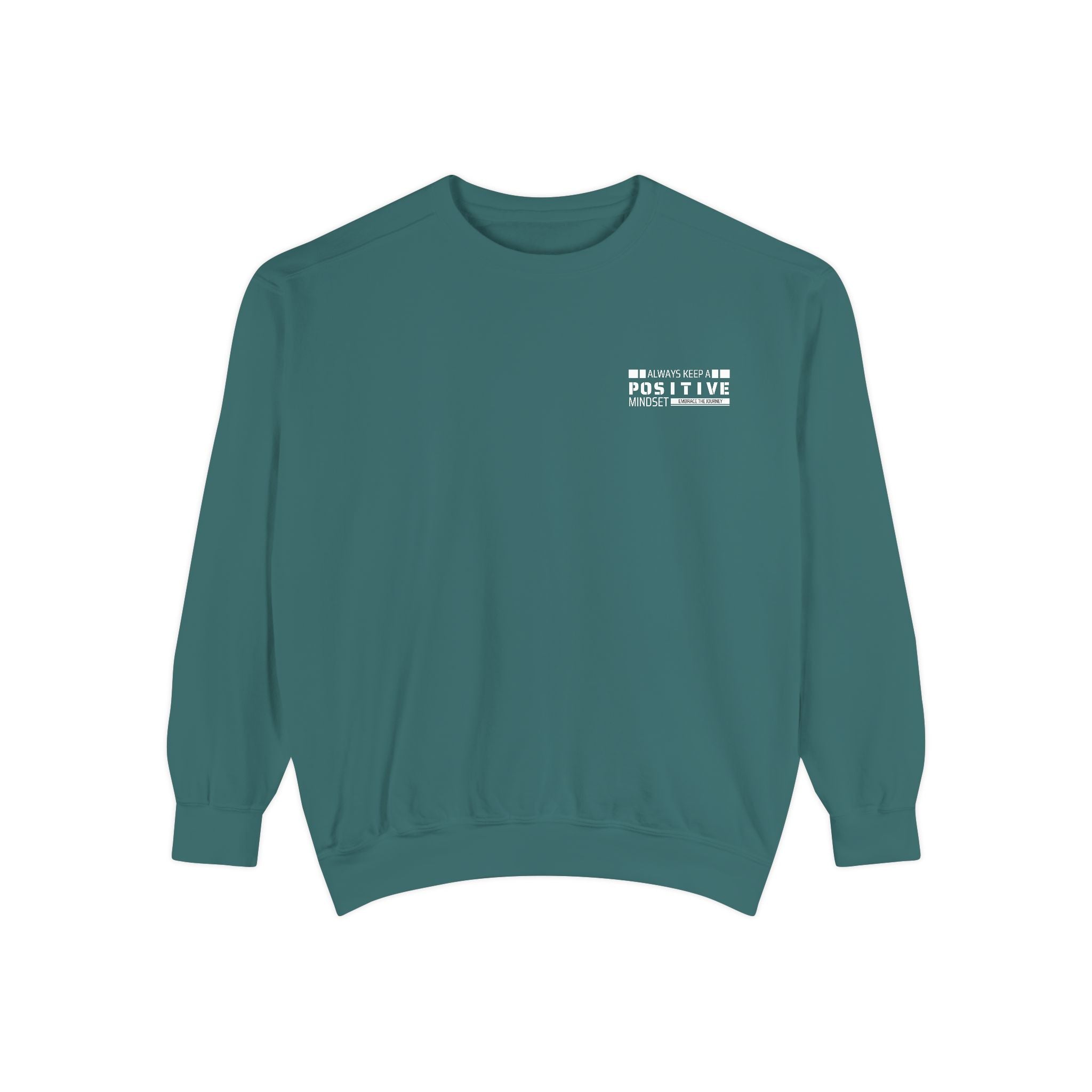 Leafen Positive Vibes Unisex Sweatshirt, Casual Crewneck, Gift for Friends, Motivational Apparel, Everyday Comfort Wear