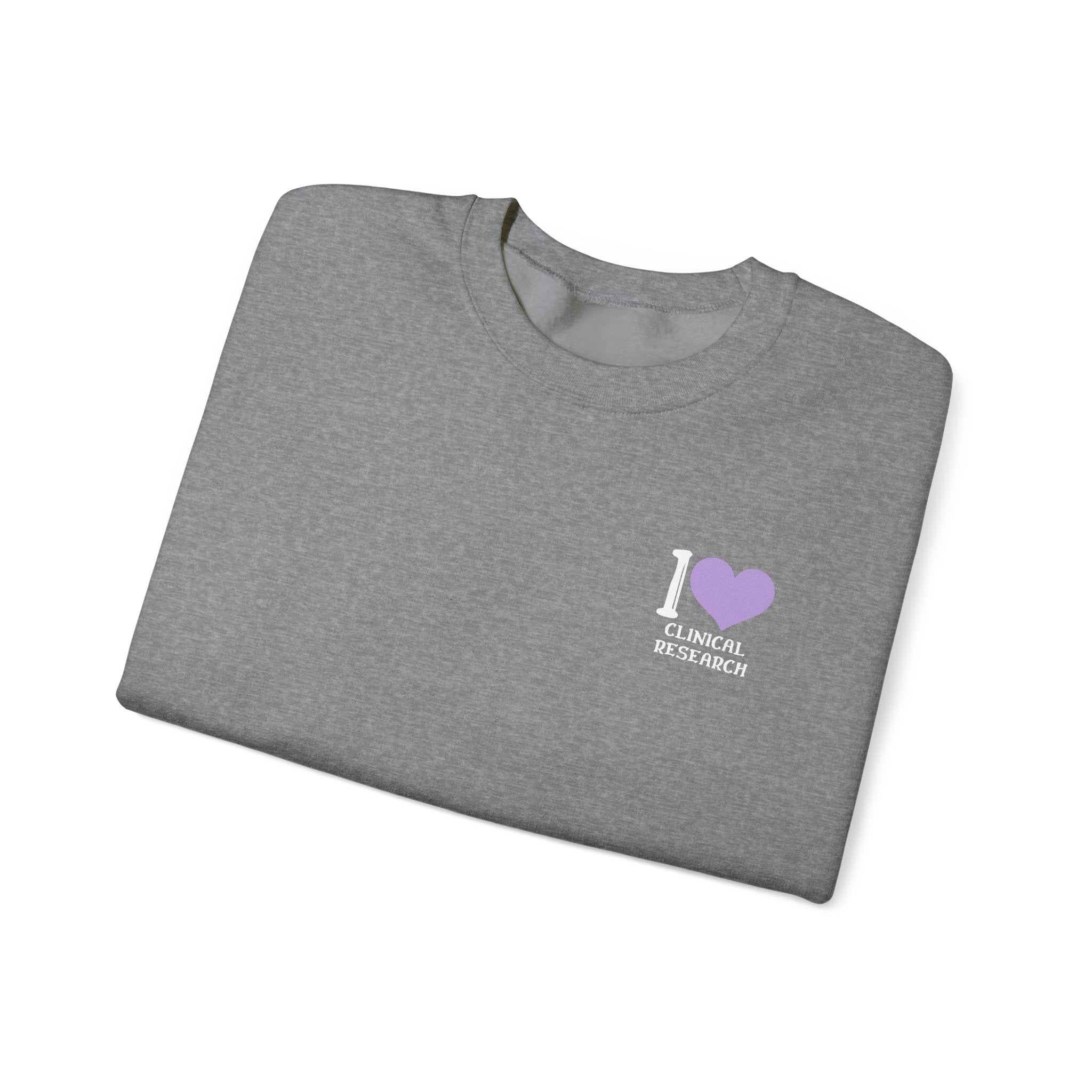 Leafen I Love Research Sweatshirt, Cozy Crewneck, Unisex Gift, Perfect for Researchers, Science Lovers, Casual Wear