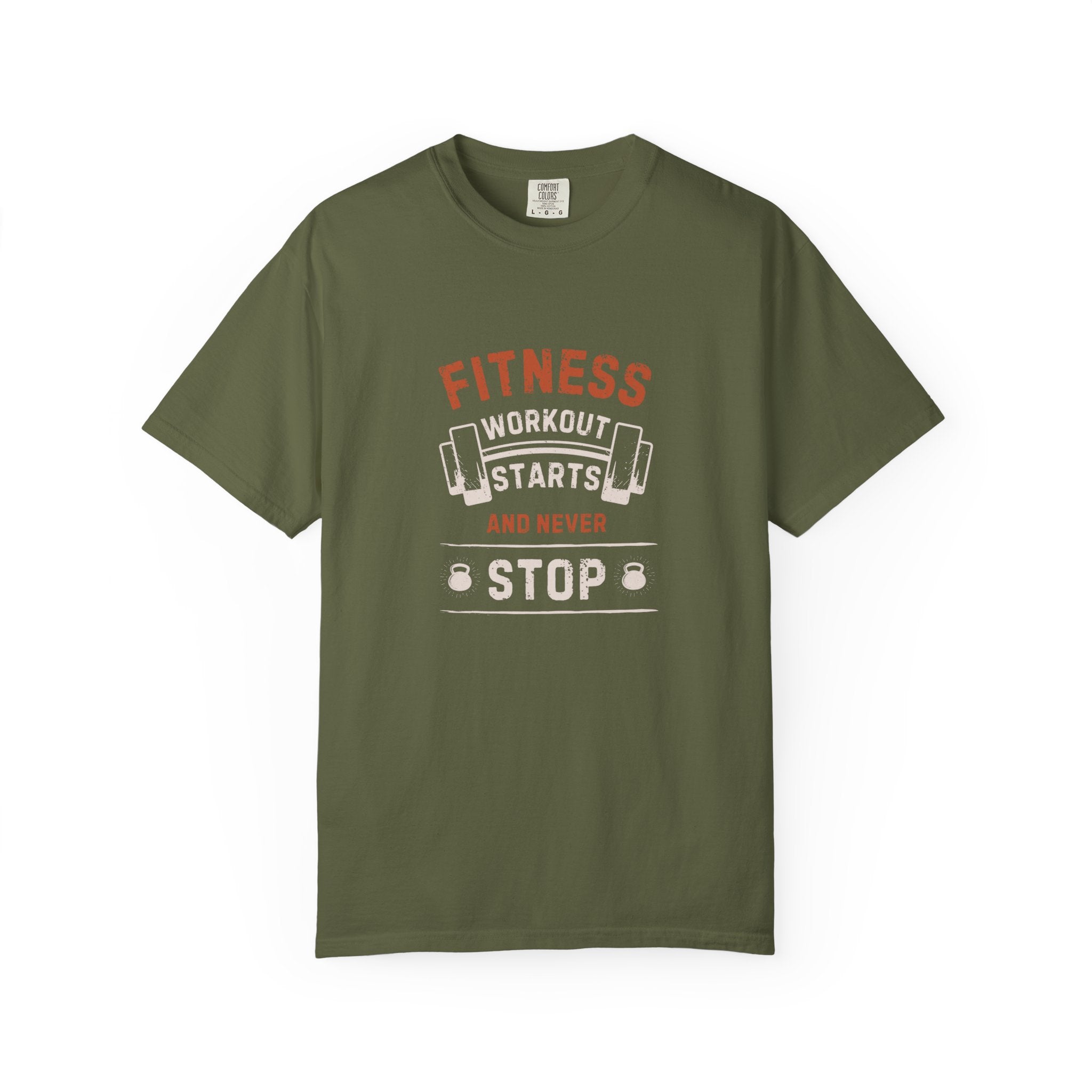 Fitness Workout Unisex Garment-Dyed T-shirt, Casual Wear, Summer Vibe, Gift for Friends, Motivational Relaxed Everyday Style