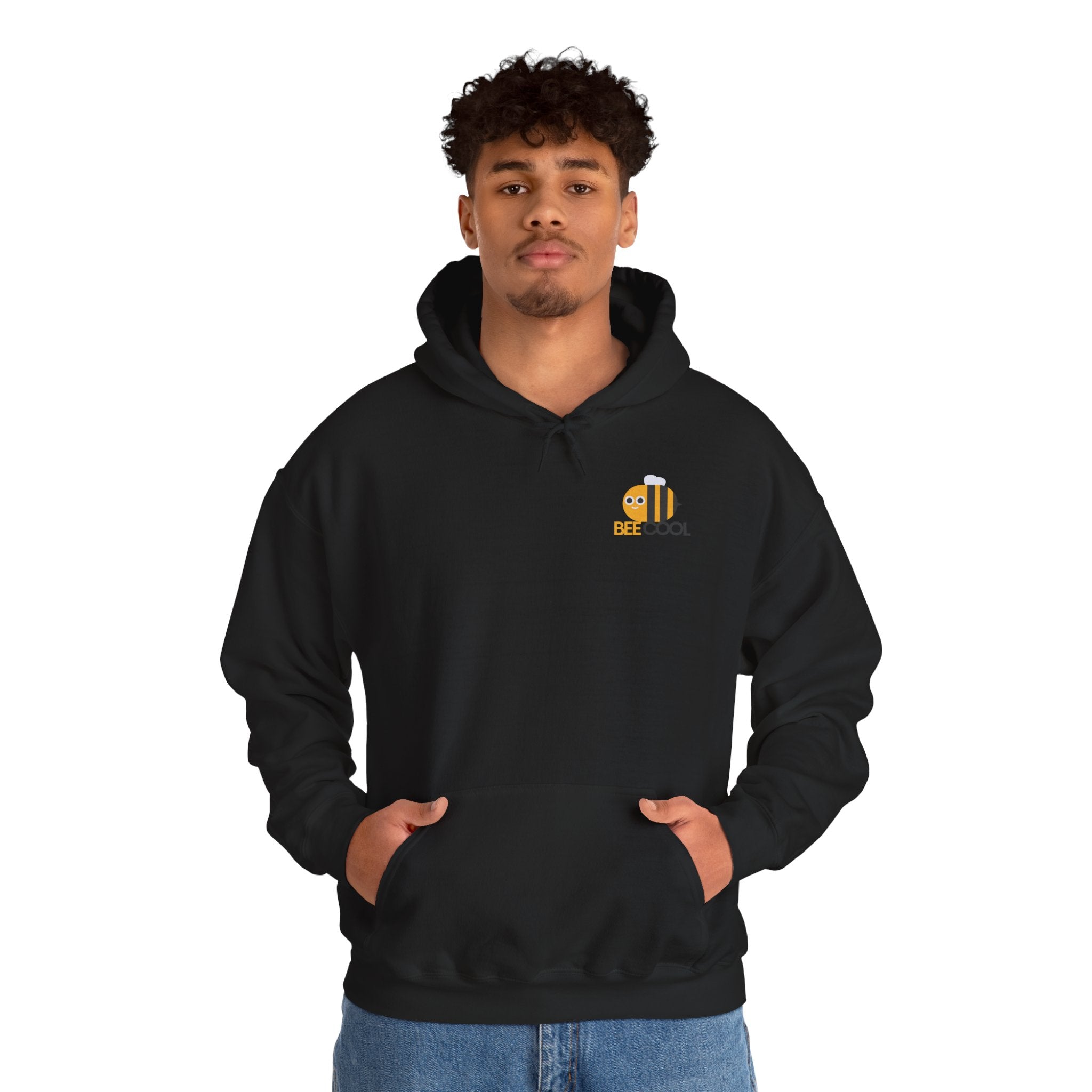 Leafen Bee Cool Unisex Heavy Blend™ Hooded Sweatshirt, Comfortable Casual Wear, Perfect Gift for Nature Lovers