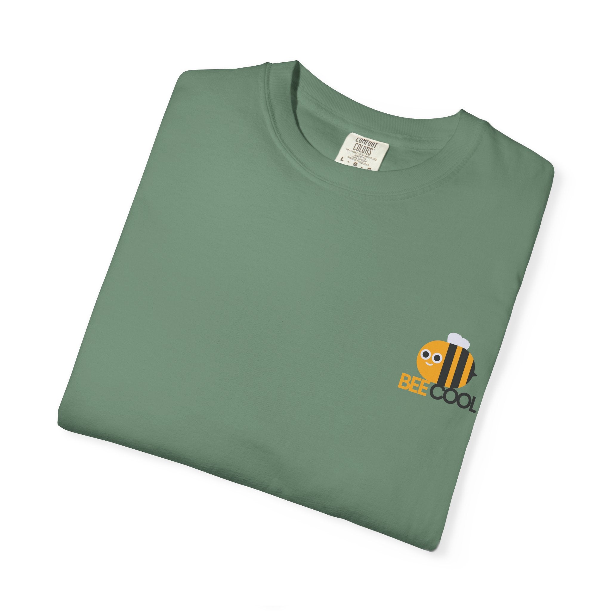 Leafen Bee Cool Unisex Garment-Dyed T-shirt, Casual Wear, Summer Vibe, Gift for Friends, Relaxed Everyday Style
