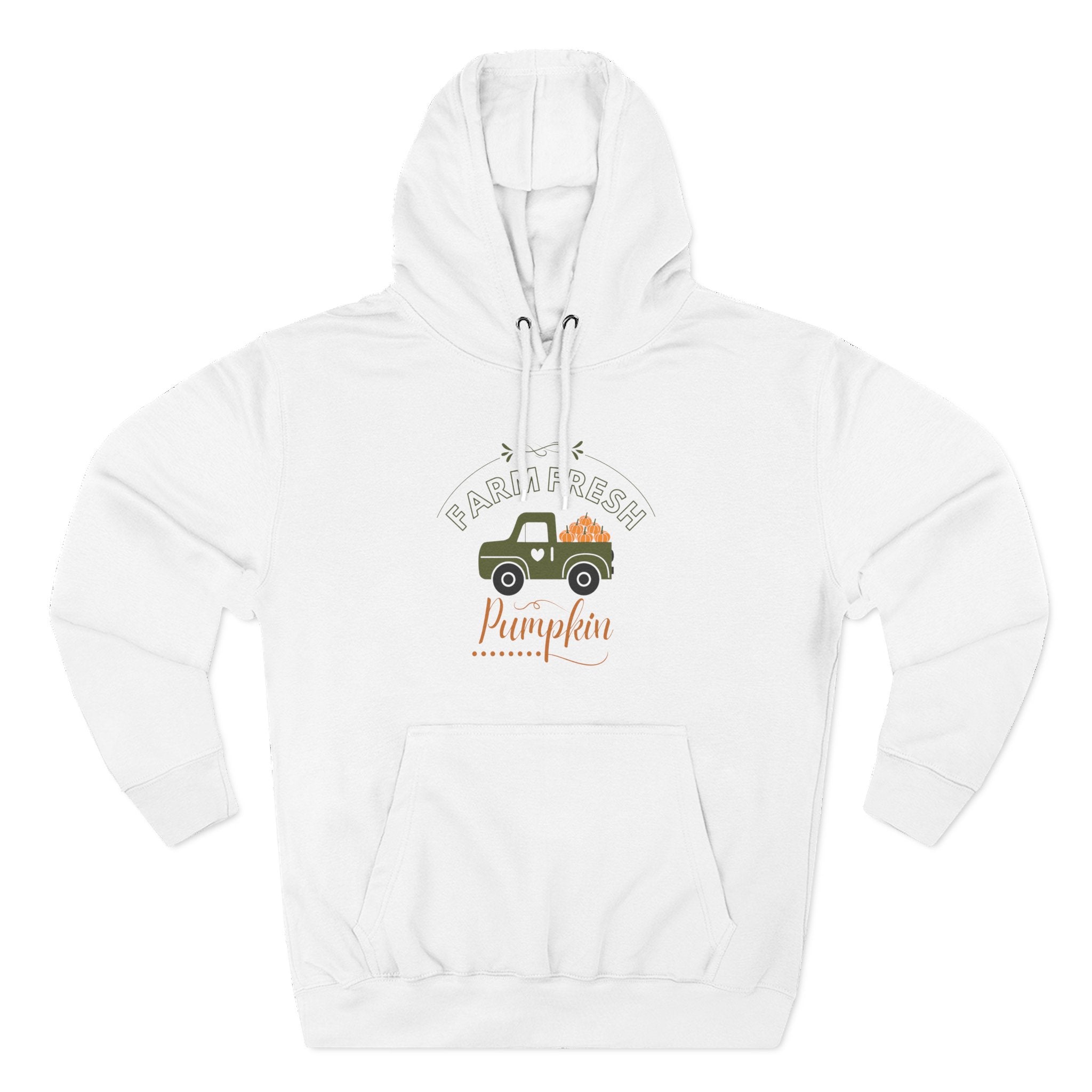 Leafen Autumn Fleece Hoodie - Peace, Love, Fall Design, Cozy Sweatshirt, Perfect for Thanksgiving, Fall Fashion, Gift Idea
