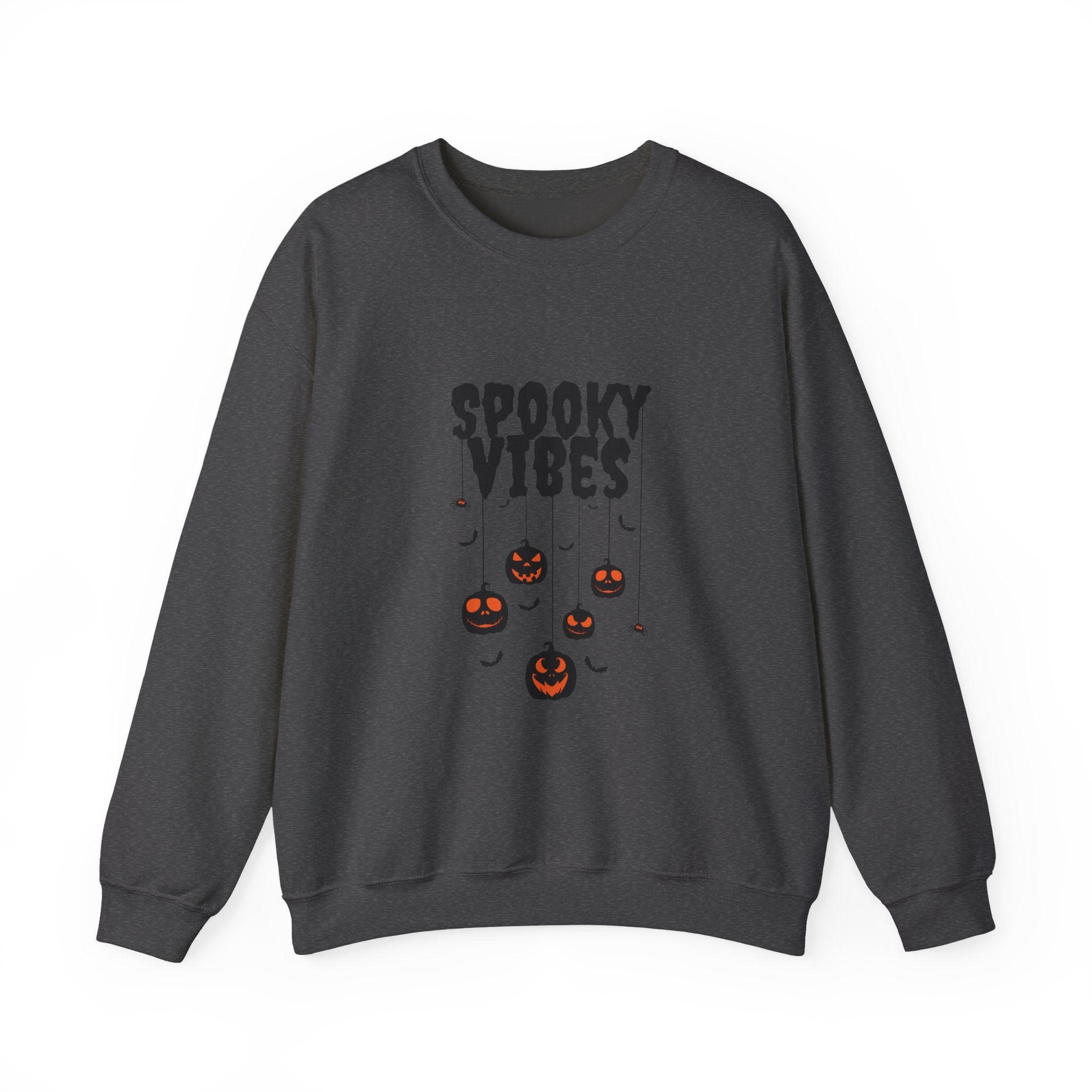 Leafen Spooky Vibes Unisex Garment-Dyed T-Shirt – 100% Ring-Spun Cotton, Soft Relaxed Fit Crewneck Tee for Men & Women
