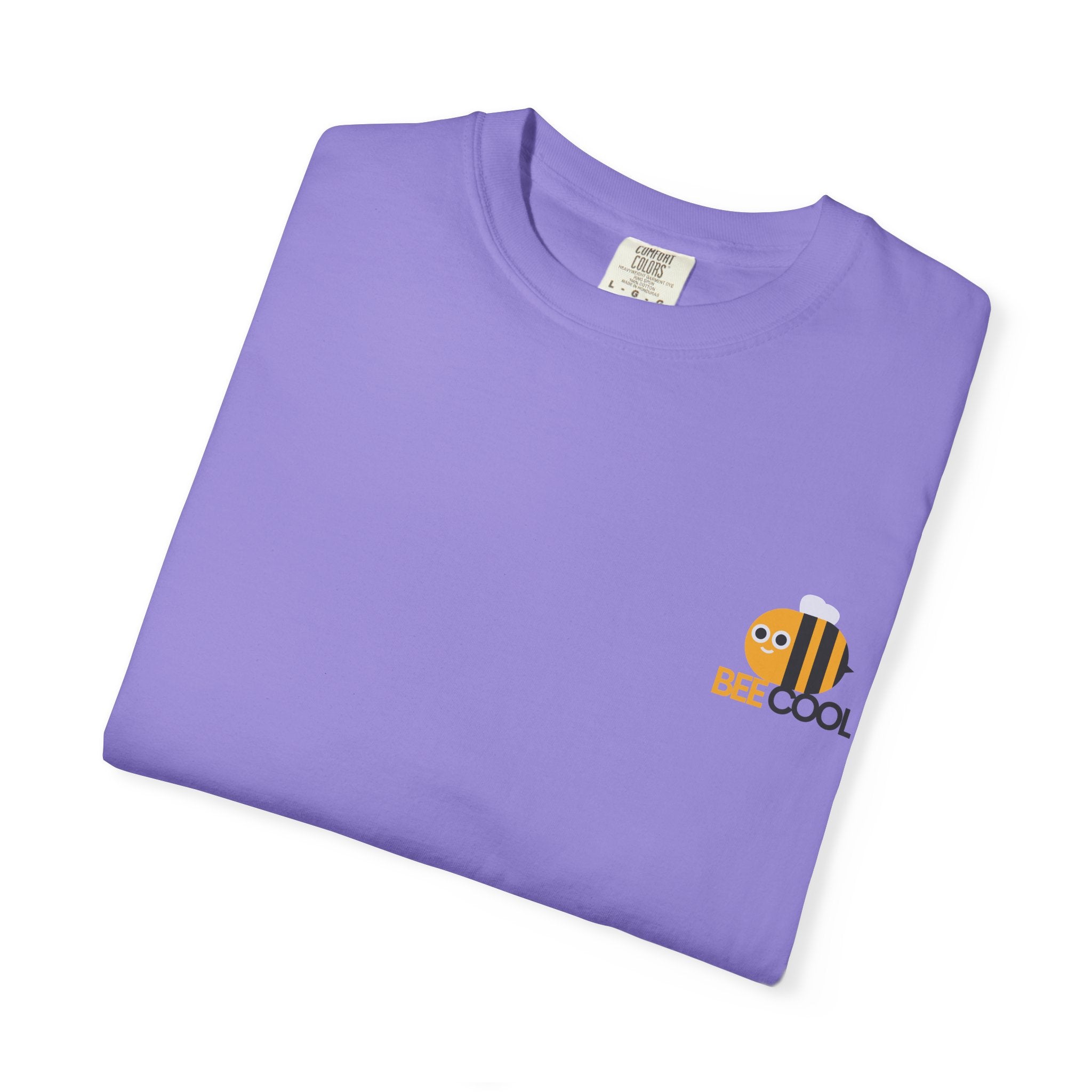 Leafen Bee Cool Unisex Garment-Dyed T-shirt, Casual Wear, Summer Vibe, Gift for Friends, Relaxed Everyday Style