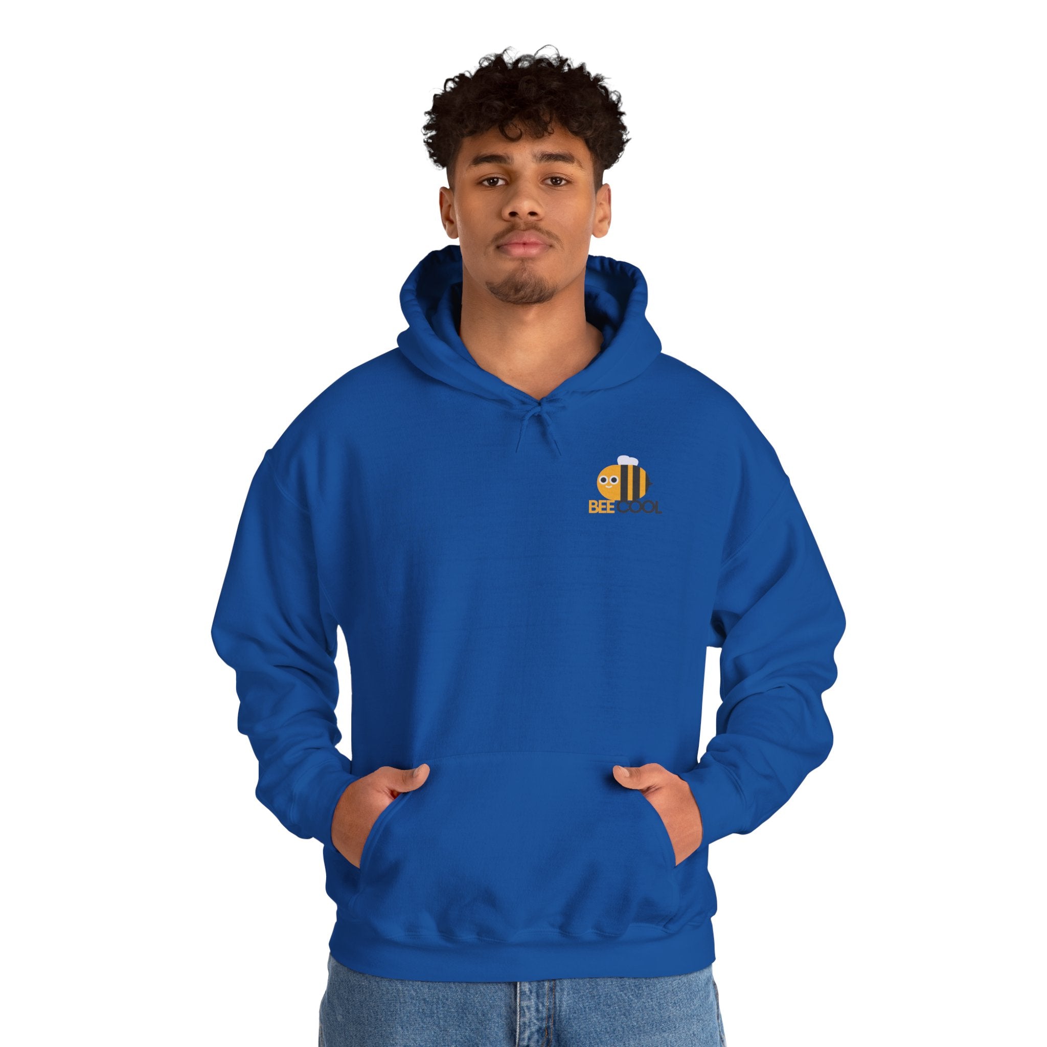 Leafen Bee Cool Unisex Heavy Blend™ Hooded Sweatshirt, Comfortable Casual Wear, Perfect Gift for Nature Lovers