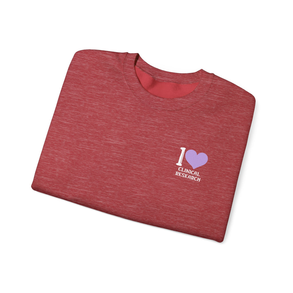 Leafen I Love Research Sweatshirt, Cozy Crewneck, Unisex Gift, Perfect for Researchers, Science Lovers, Casual Wear