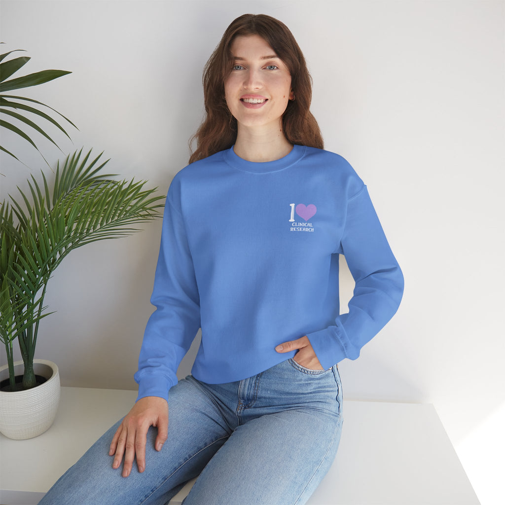 Leafen I Love Research Sweatshirt, Cozy Crewneck, Unisex Gift, Perfect for Researchers, Science Lovers, Casual Wear