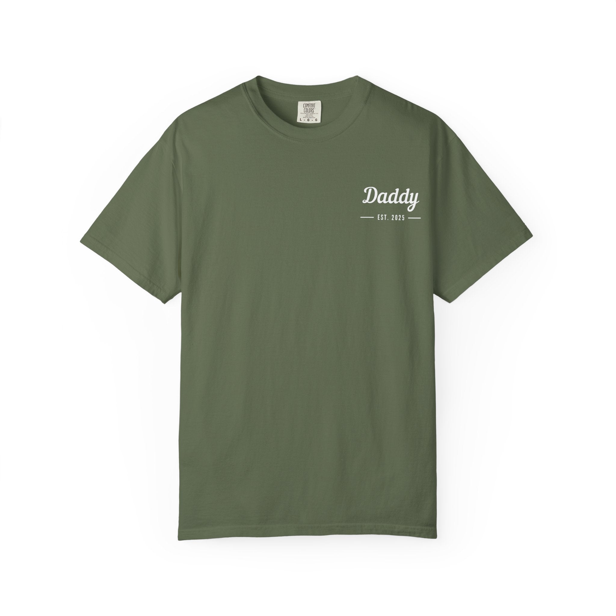 Leafen Daddy Est Unisex Garment-Dyed T-shirt, Casual Wear, Summer Vibe, Gift for Friends, Relaxed Everyday Style