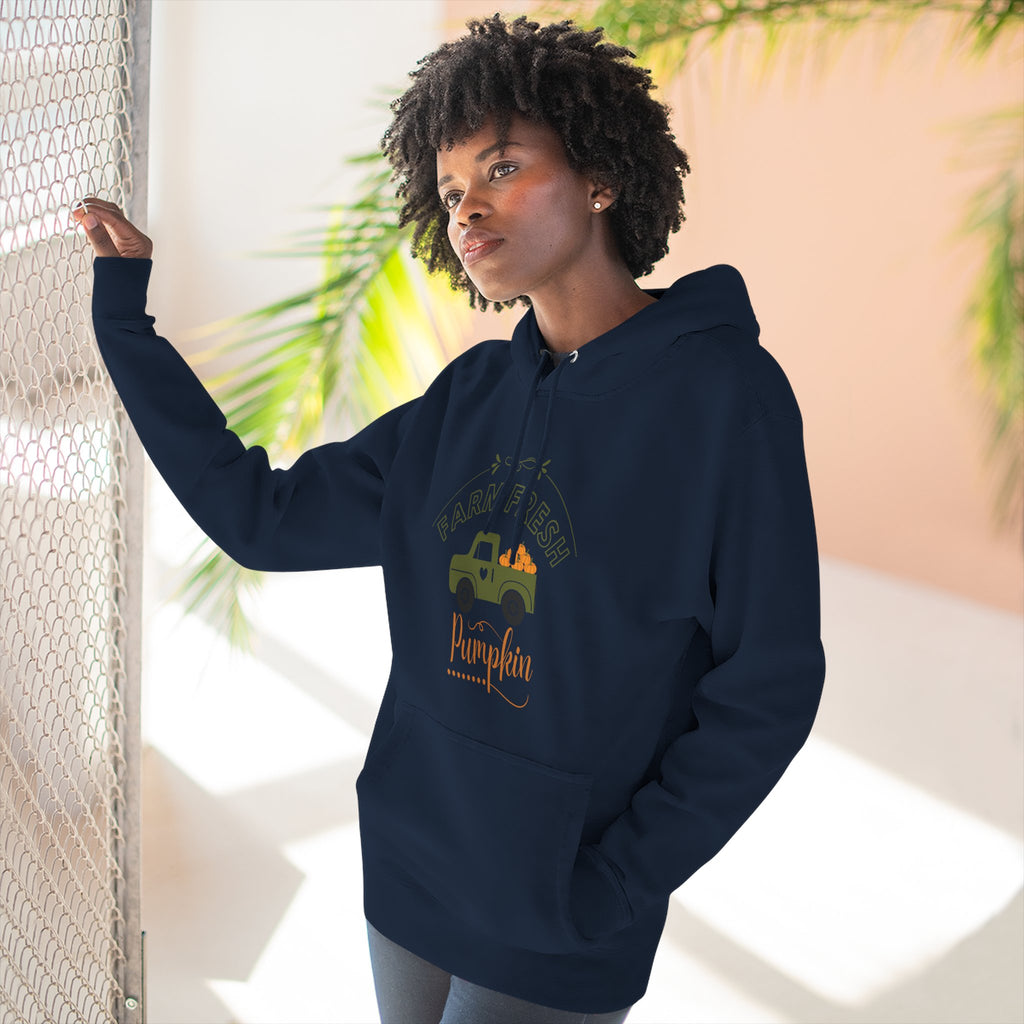 Leafen Autumn Fleece Hoodie - Peace, Love, Fall Design, Cozy Sweatshirt, Perfect for Thanksgiving, Fall Fashion, Gift Idea