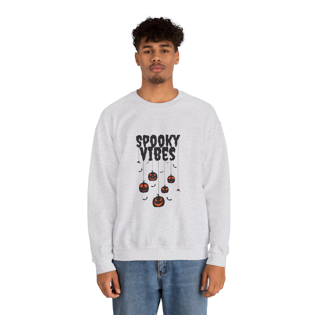Leafen Spooky Vibes Unisex Garment-Dyed T-Shirt – 100% Ring-Spun Cotton, Soft Relaxed Fit Crewneck Tee for Men & Women