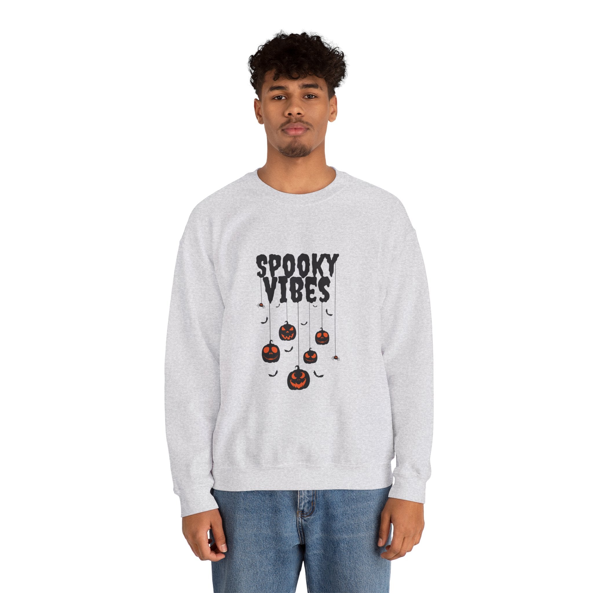 Leafen Spooky Vibes Unisex Garment-Dyed T-Shirt – 100% Ring-Spun Cotton, Soft Relaxed Fit Crewneck Tee for Men & Women