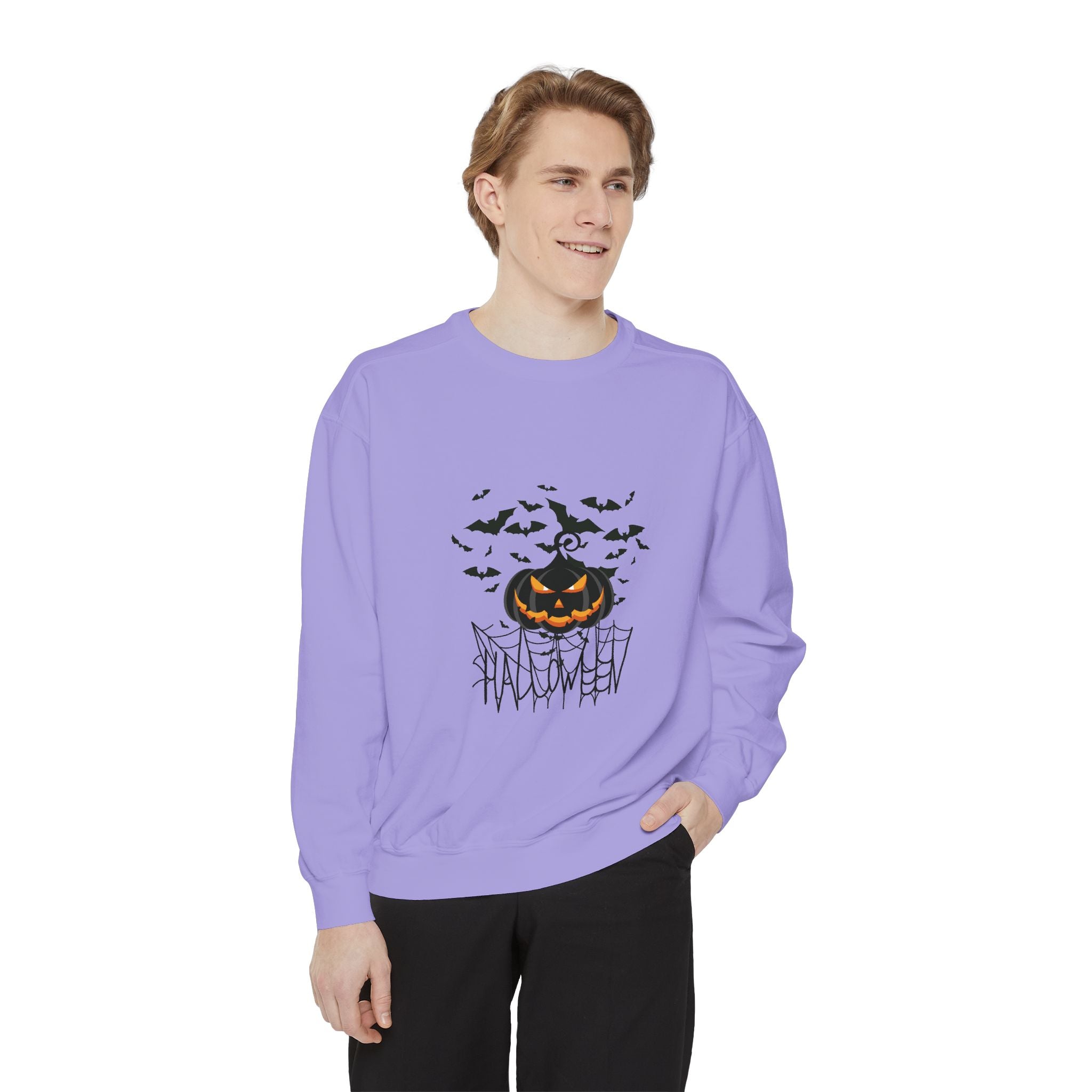 Leafen Halloween Web Unisex Sweatshirt, Casual Crewneck, Gift for Friends, Motivational Apparel, Everyday Comfort Wear