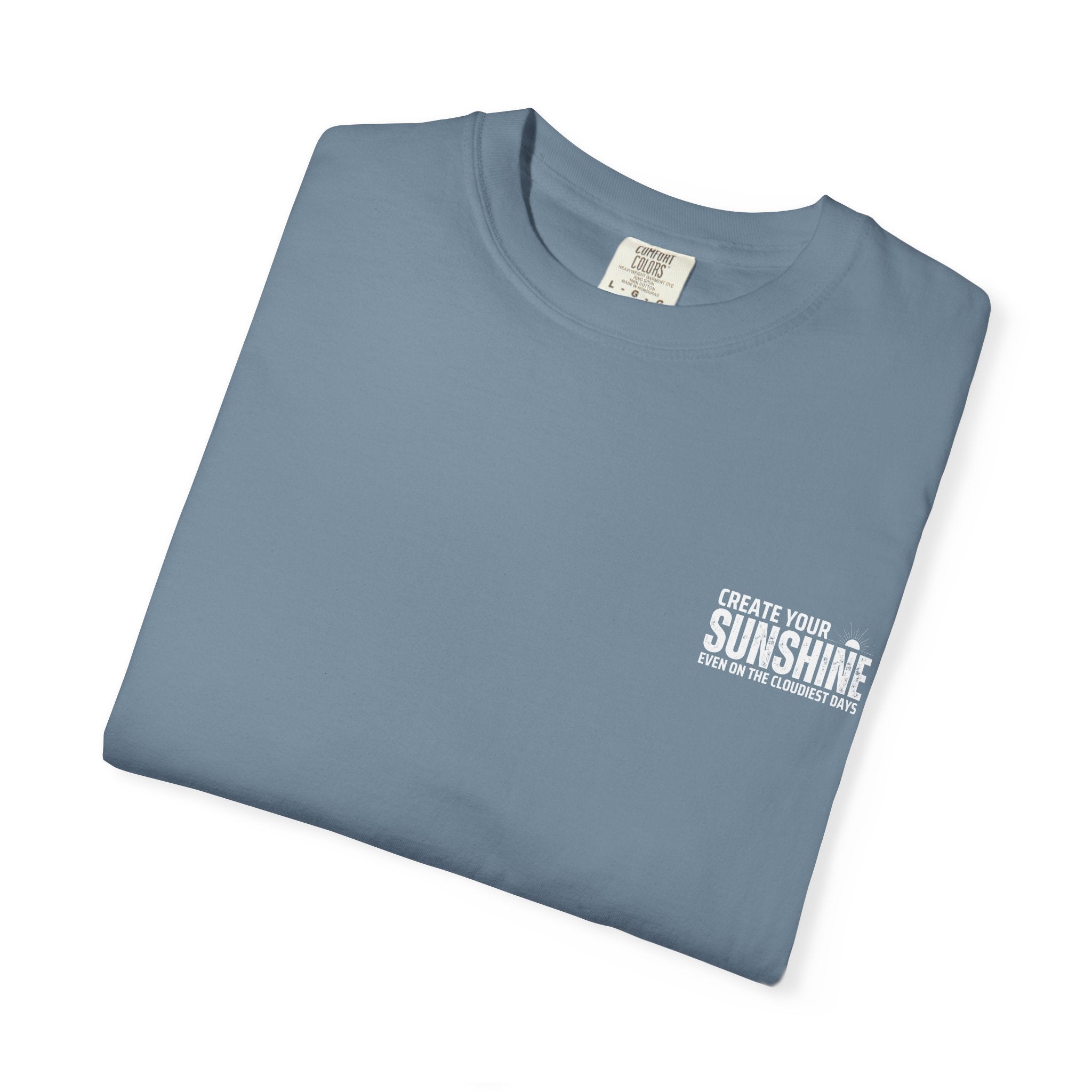 Leafen Create Sunshine Unisex Garment-Dyed T-shirt, Casual Wear, Summer Vibe, Gift for Friends, Relaxed Everyday Style