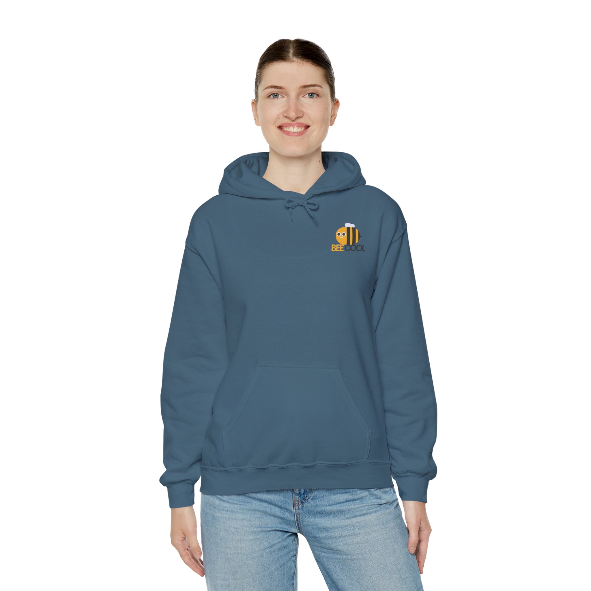 Leafen Bee Cool Unisex Heavy Blend™ Hooded Sweatshirt, Comfortable Casual Wear, Perfect Gift for Nature Lovers