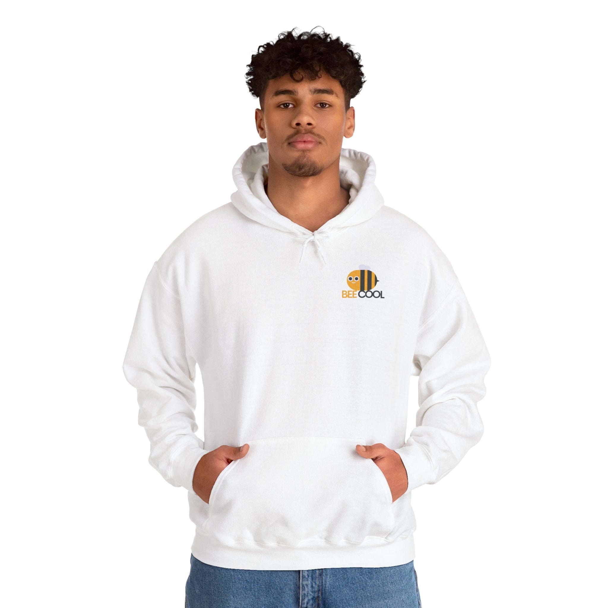 Leafen Bee Cool Unisex Heavy Blend™ Hooded Sweatshirt, Comfortable Casual Wear, Perfect Gift for Nature Lovers