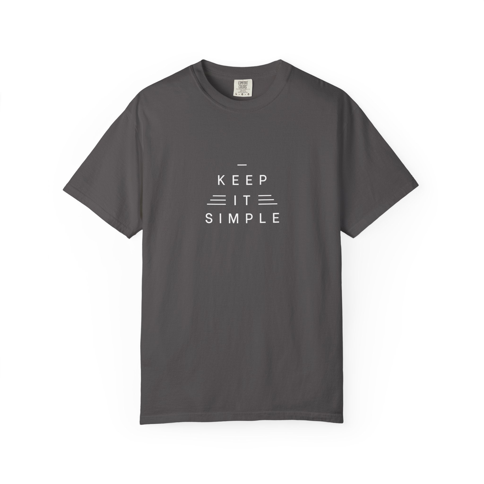 Leafen Keep it Simple Unisex Garment-Dyed T-shirt, Casual Wear, Summer Vibe, Gift for Friends, Relaxed Everyday Style