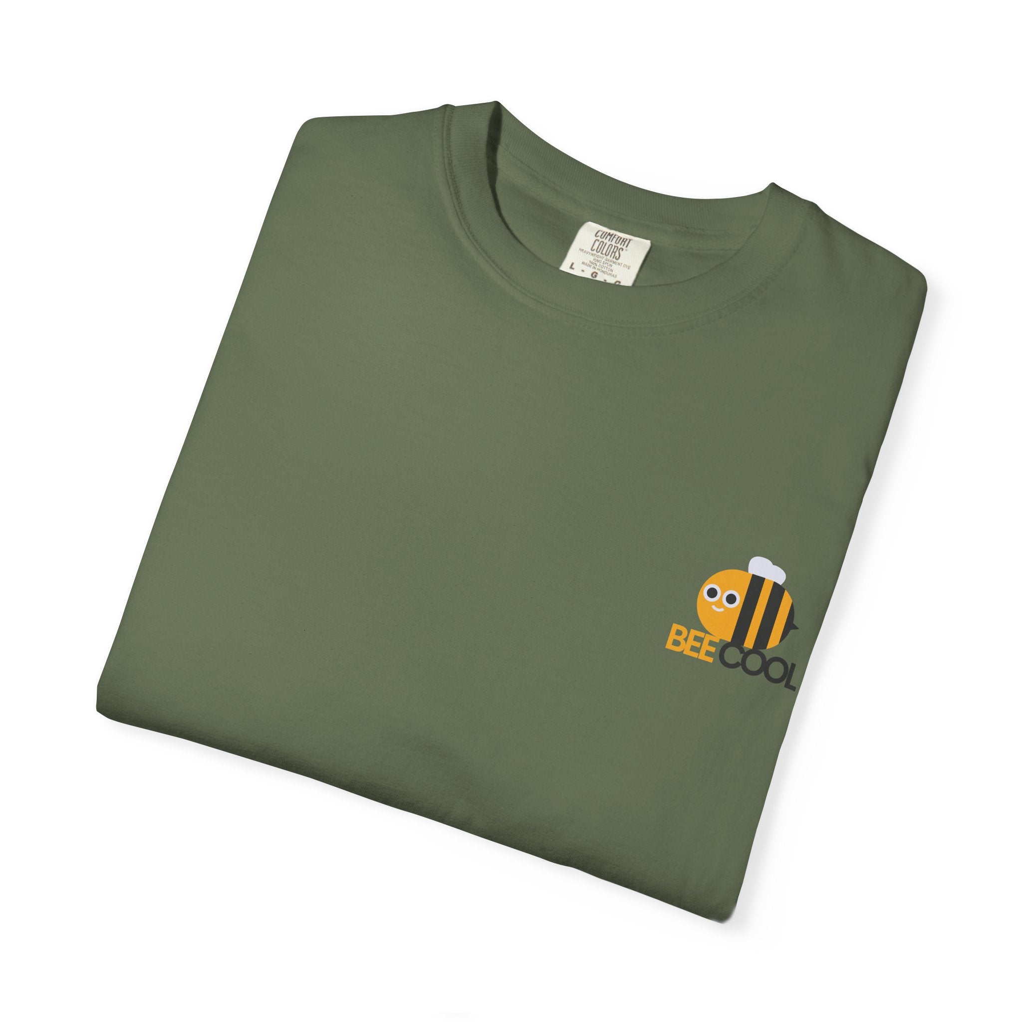 Leafen Bee Cool Unisex Garment-Dyed T-shirt, Casual Wear, Summer Vibe, Gift for Friends, Relaxed Everyday Style