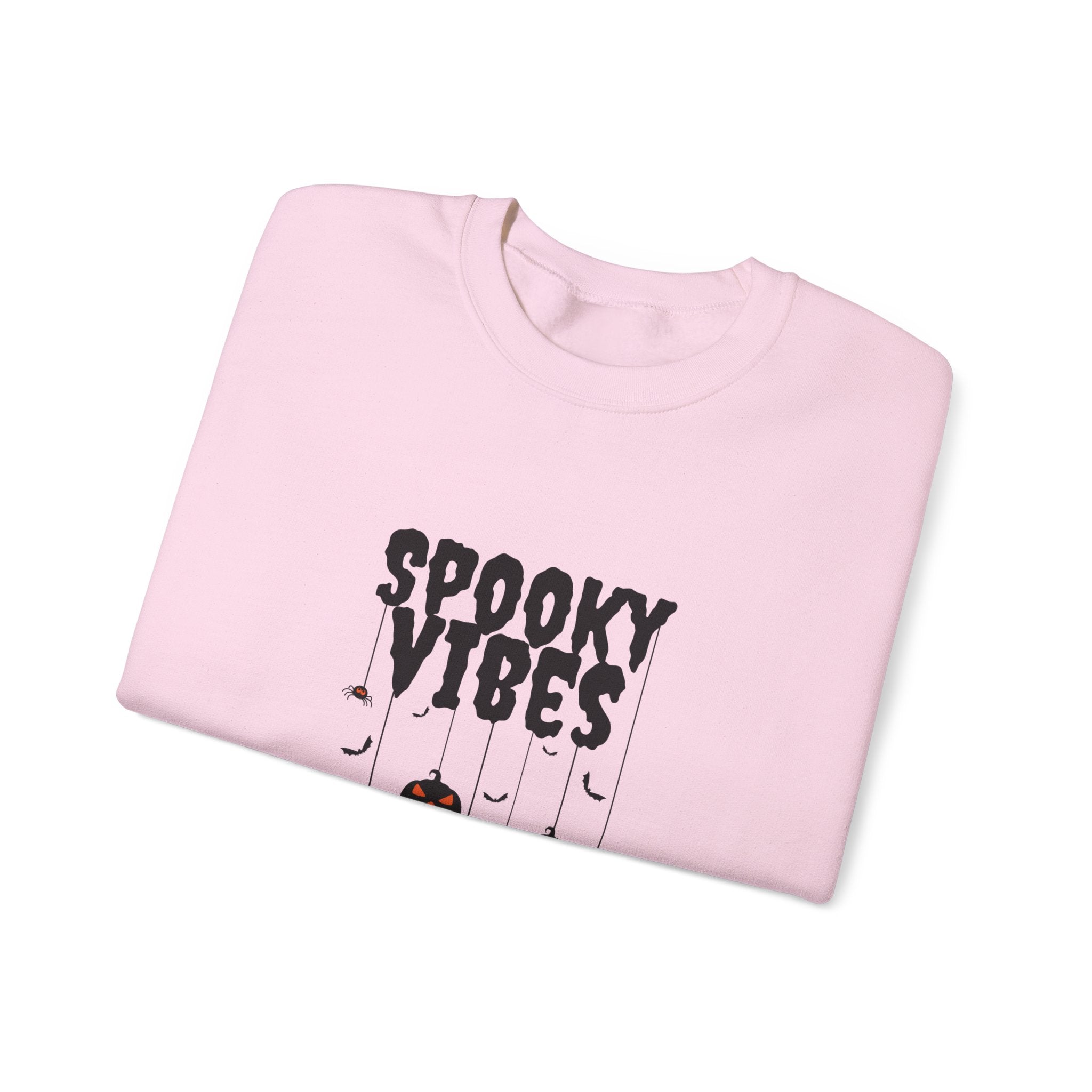 Leafen Spooky Vibes Unisex Garment-Dyed T-Shirt – 100% Ring-Spun Cotton, Soft Relaxed Fit Crewneck Tee for Men & Women
