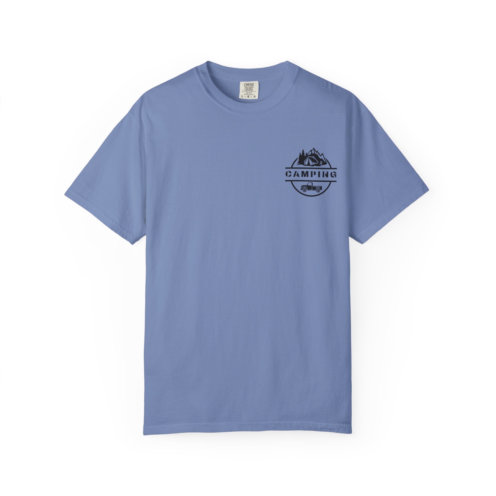 Leafen Camping Unisex Garment-Dyed T-shirt, Casual Wear, Summer Vibe, Gift for Friends, Relaxed Everyday Style