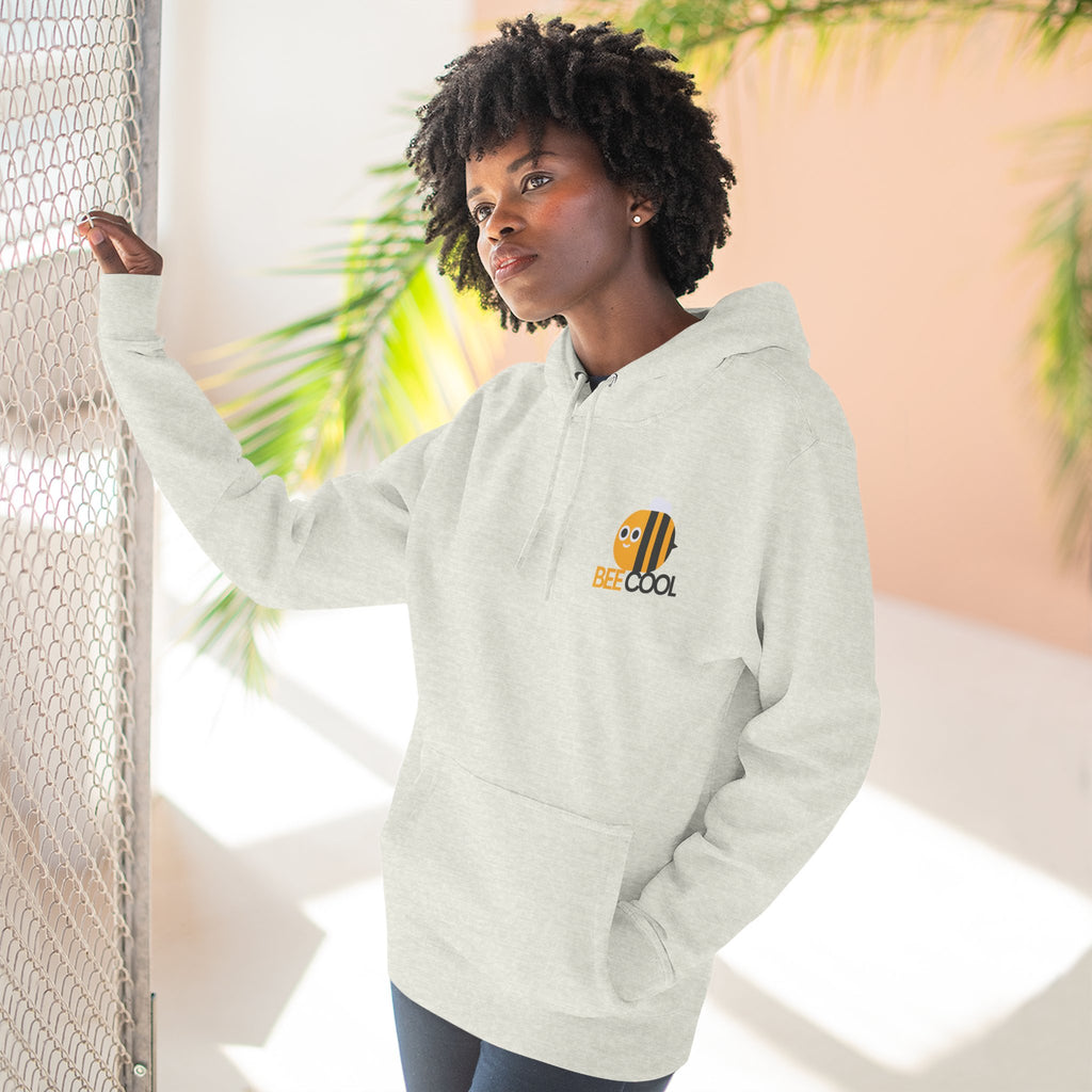 Leafen Bee Cool Fleece Hoodie - Fall Design, Cozy Sweatshirt, Perfect for cool weather, Fall Fashion, Gift Idea