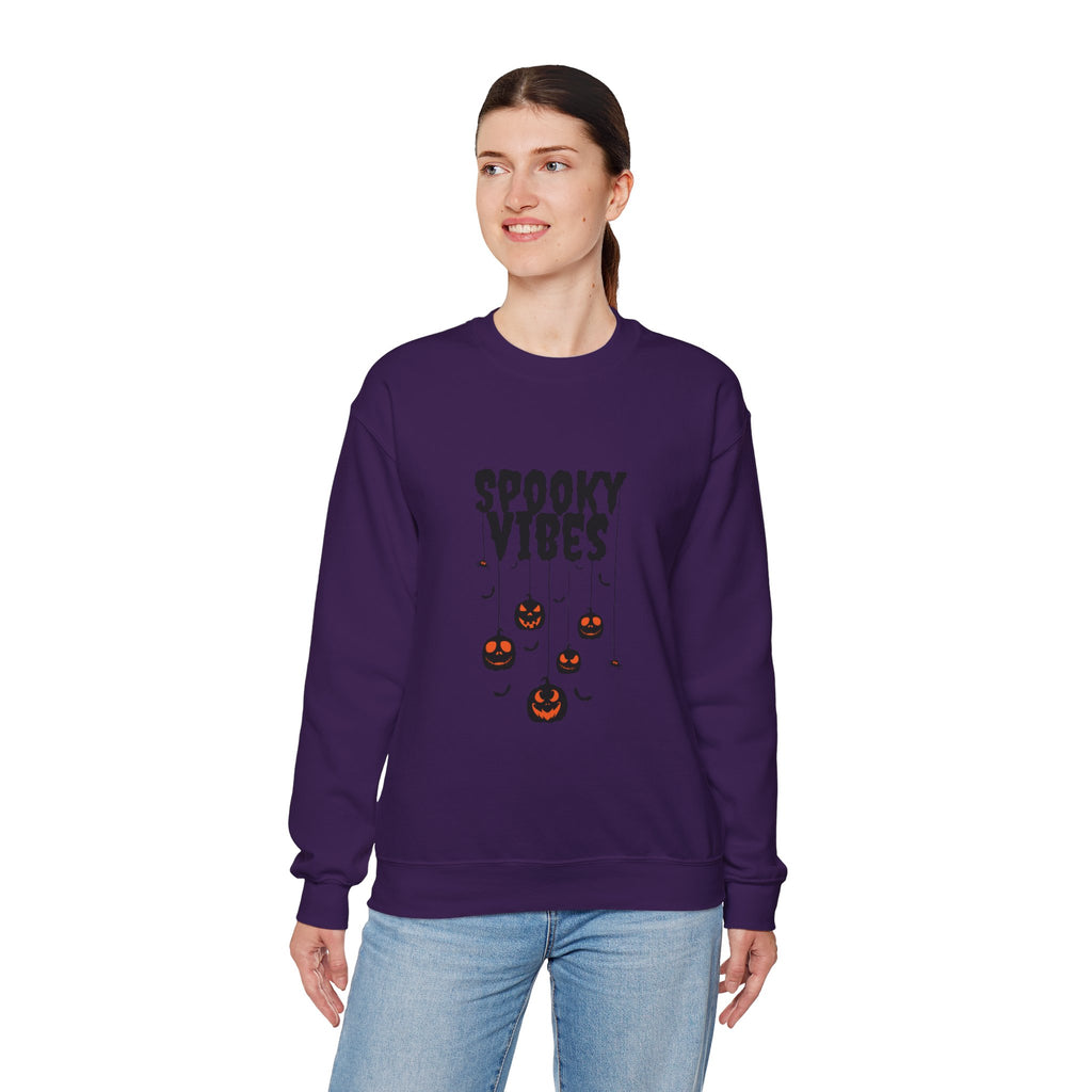 Leafen Spooky Vibes Unisex Garment-Dyed T-Shirt – 100% Ring-Spun Cotton, Soft Relaxed Fit Crewneck Tee for Men & Women