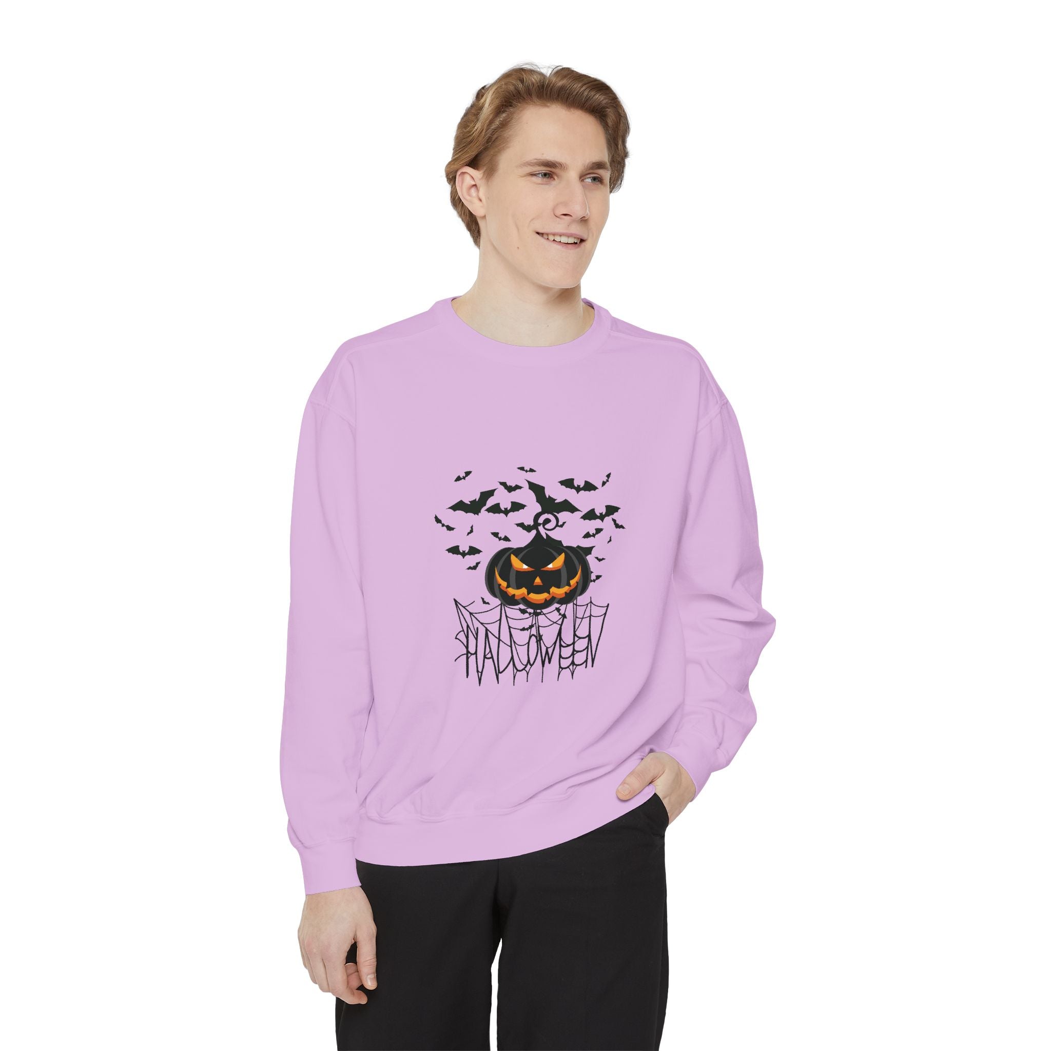 Leafen Halloween Web Unisex Sweatshirt, Casual Crewneck, Gift for Friends, Motivational Apparel, Everyday Comfort Wear