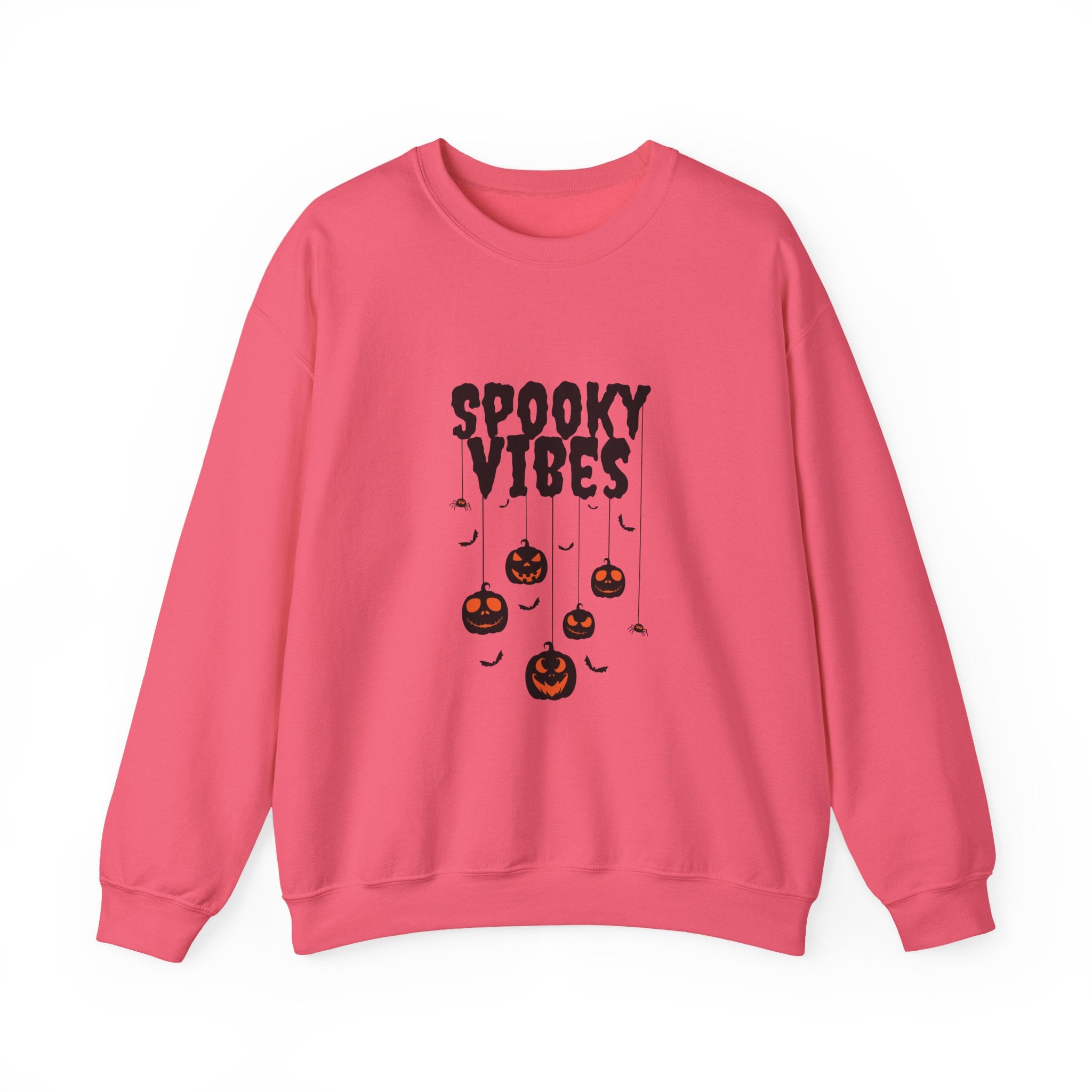 Leafen Spooky Vibes Unisex Garment-Dyed T-Shirt – 100% Ring-Spun Cotton, Soft Relaxed Fit Crewneck Tee for Men & Women