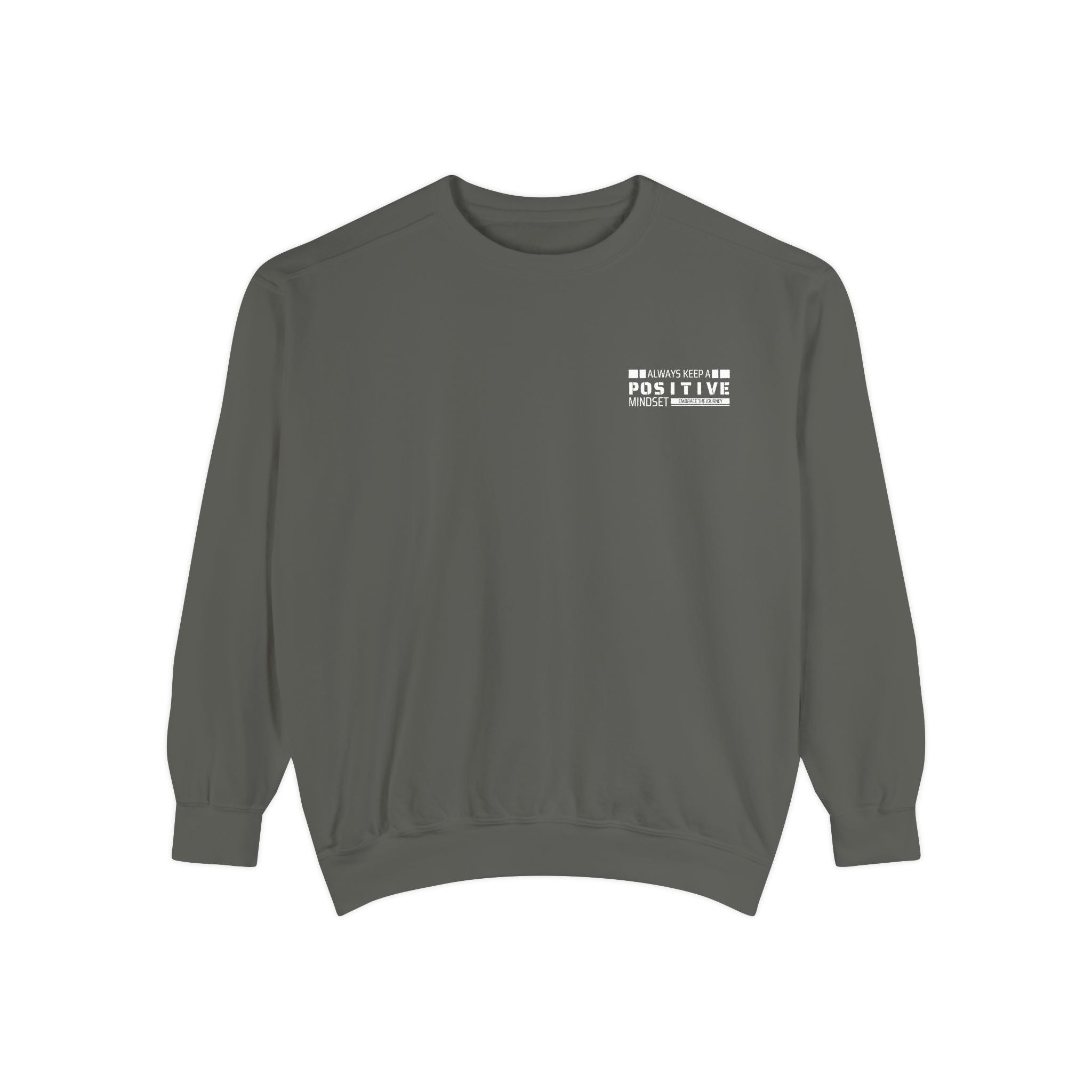 Leafen Positive Vibes Unisex Sweatshirt, Casual Crewneck, Gift for Friends, Motivational Apparel, Everyday Comfort Wear