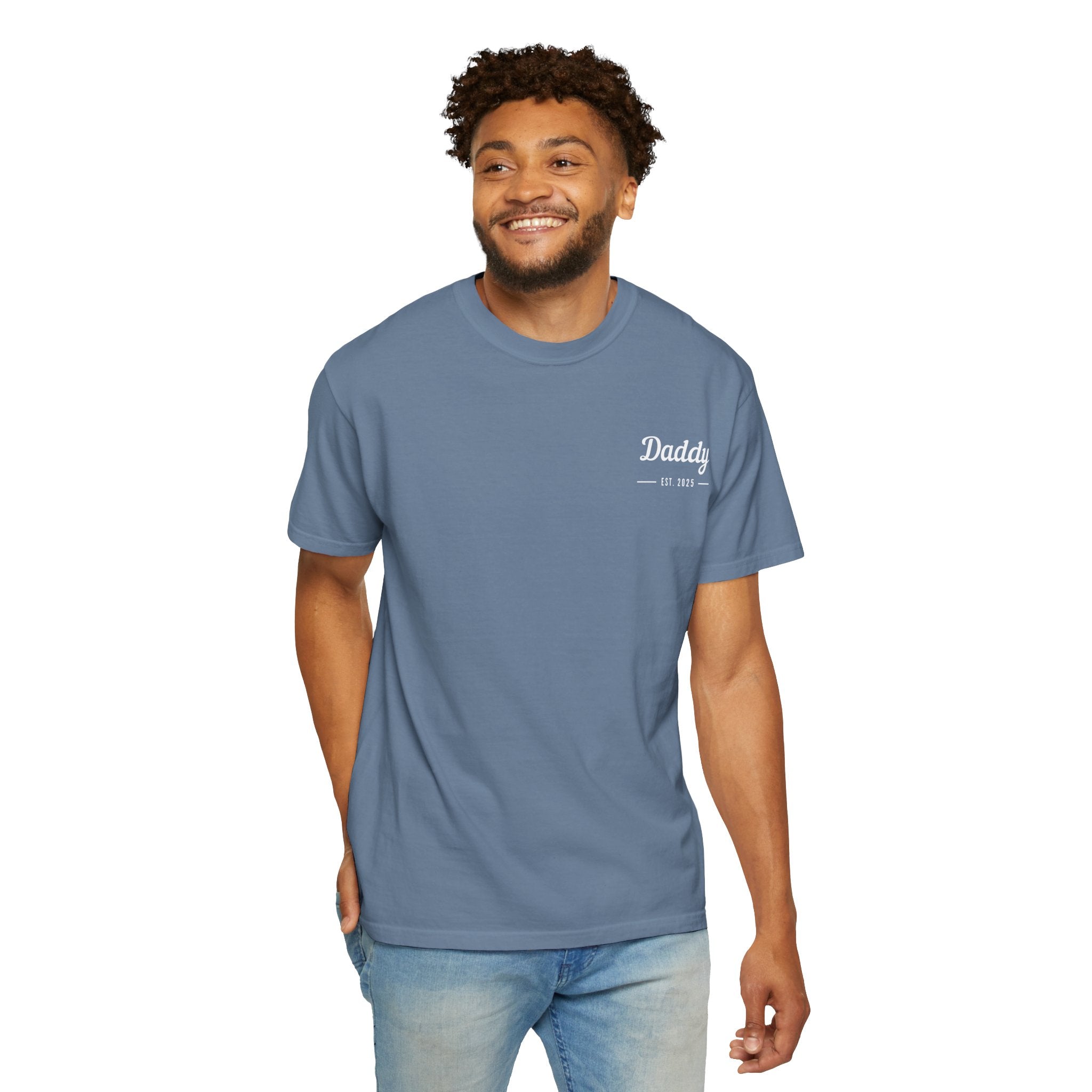 Leafen Daddy Est Unisex Garment-Dyed T-shirt, Casual Wear, Summer Vibe, Gift for Friends, Relaxed Everyday Style