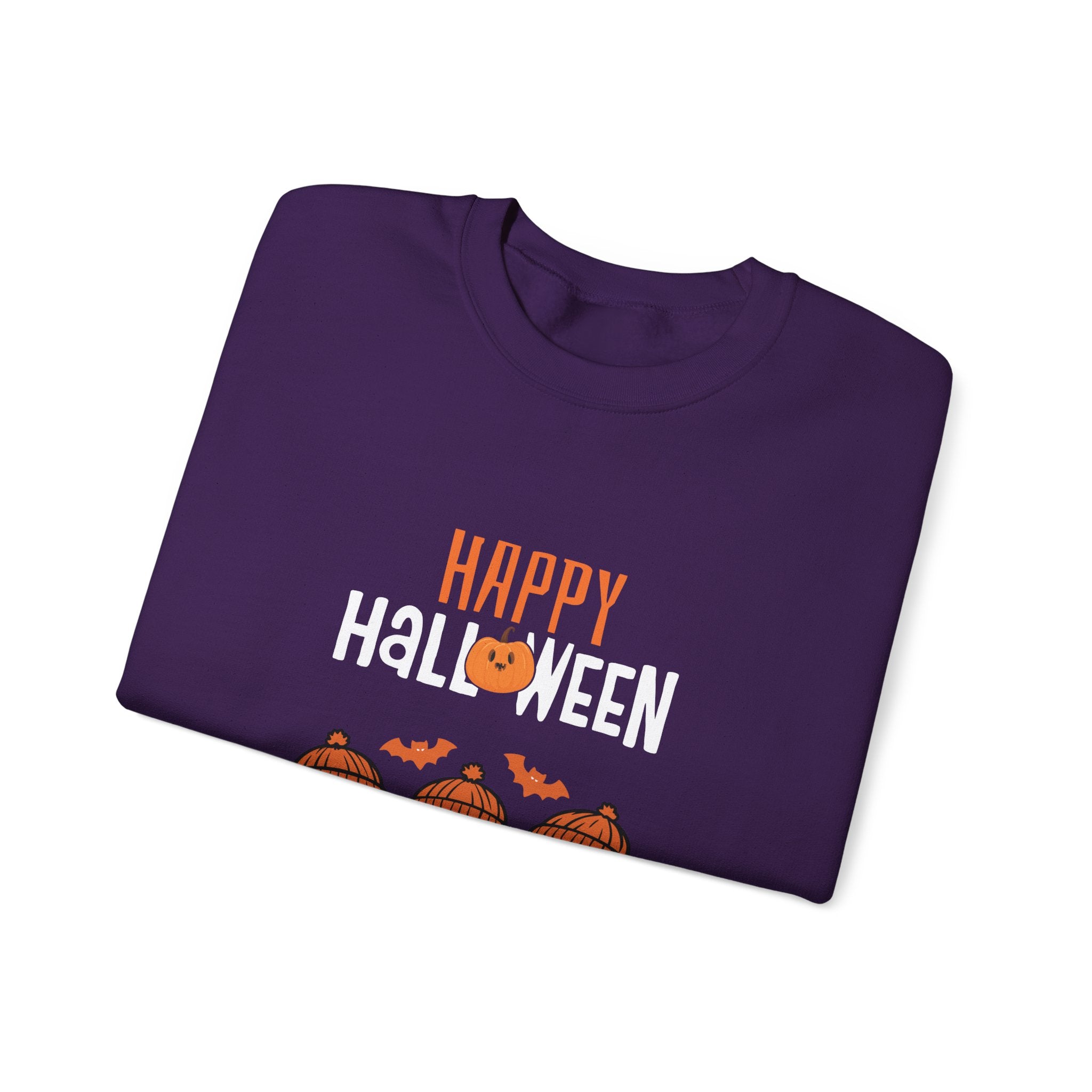Leafen Happy Halloween Sweatshirt, Cozy Crewneck, Unisex Gift, Perfect for Halloween, Casual Wear