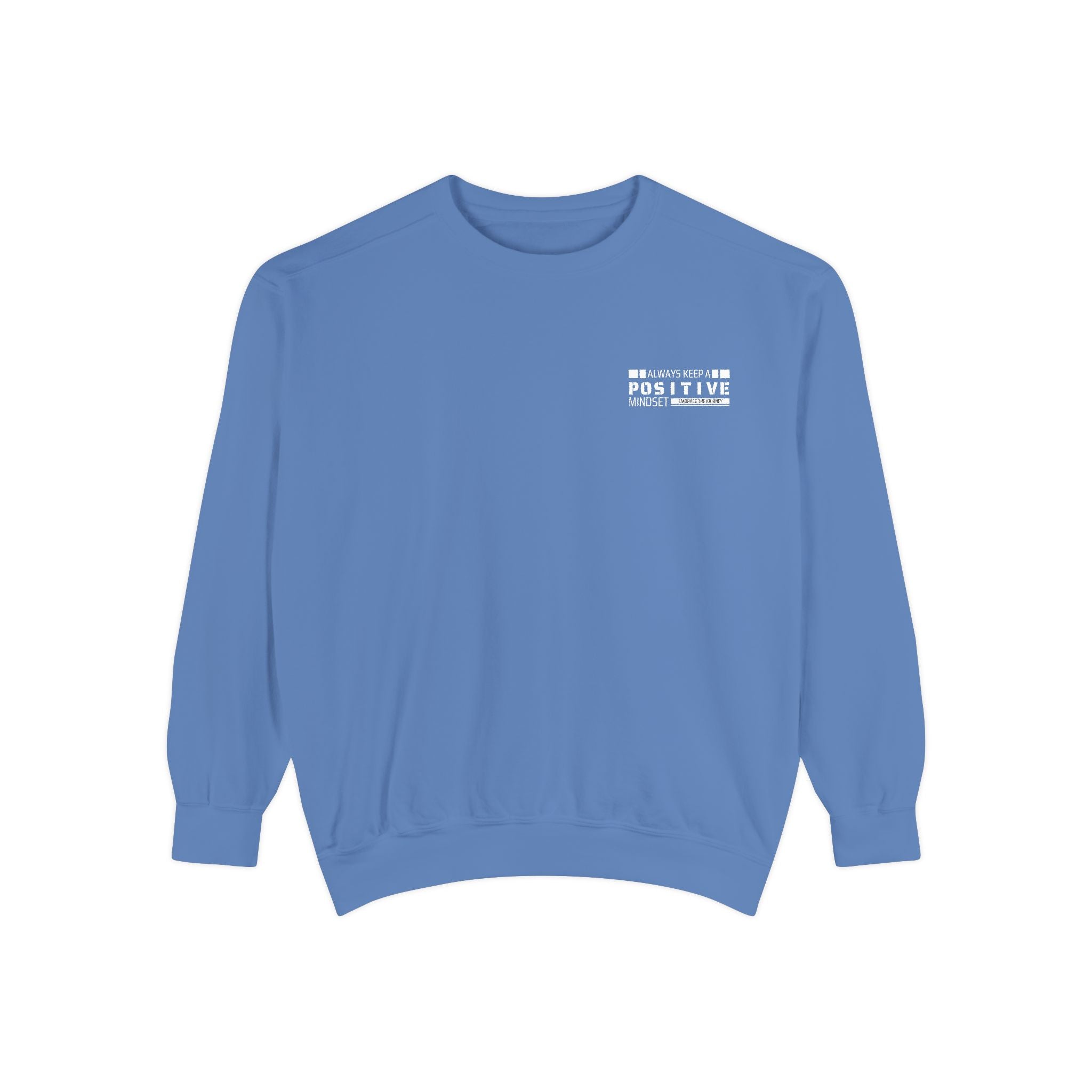 Leafen Positive Vibes Unisex Sweatshirt, Casual Crewneck, Gift for Friends, Motivational Apparel, Everyday Comfort Wear