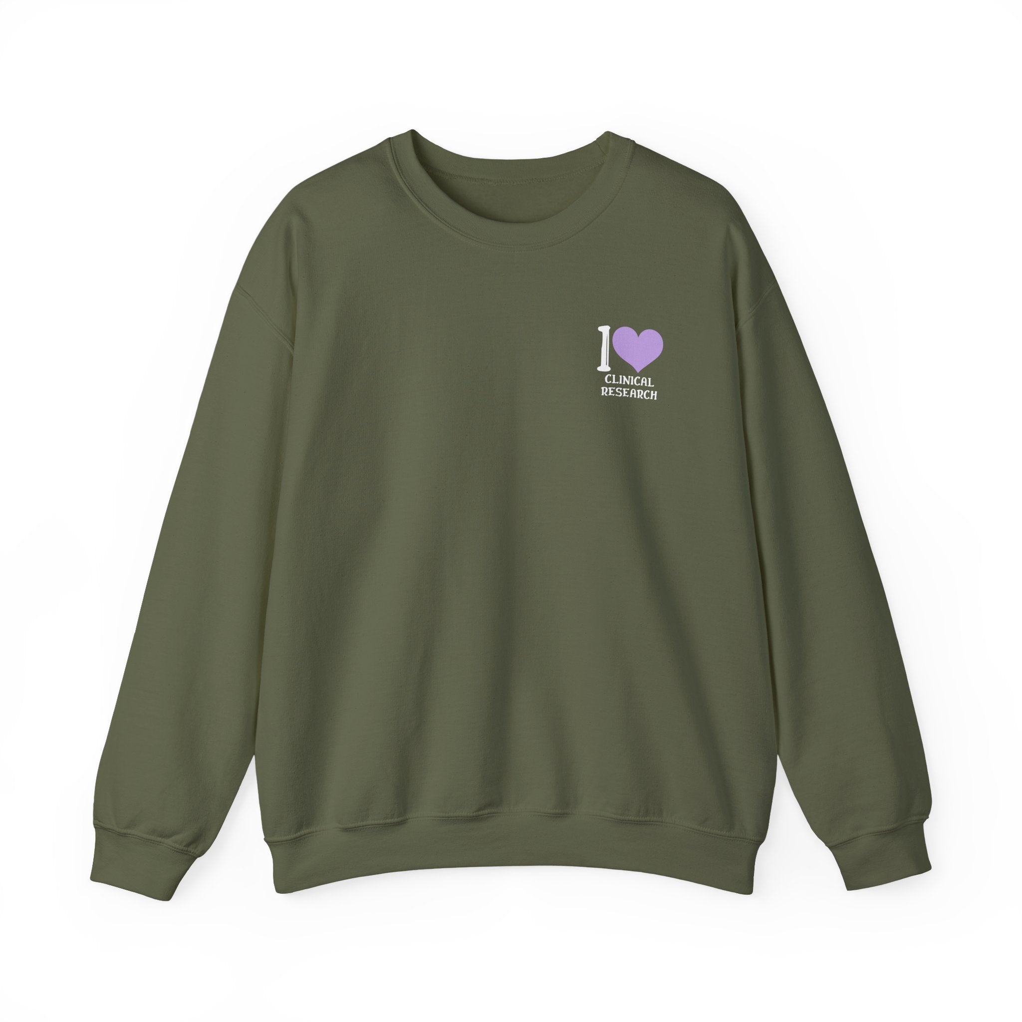 Leafen I Love Research Sweatshirt, Cozy Crewneck, Unisex Gift, Perfect for Researchers, Science Lovers, Casual Wear