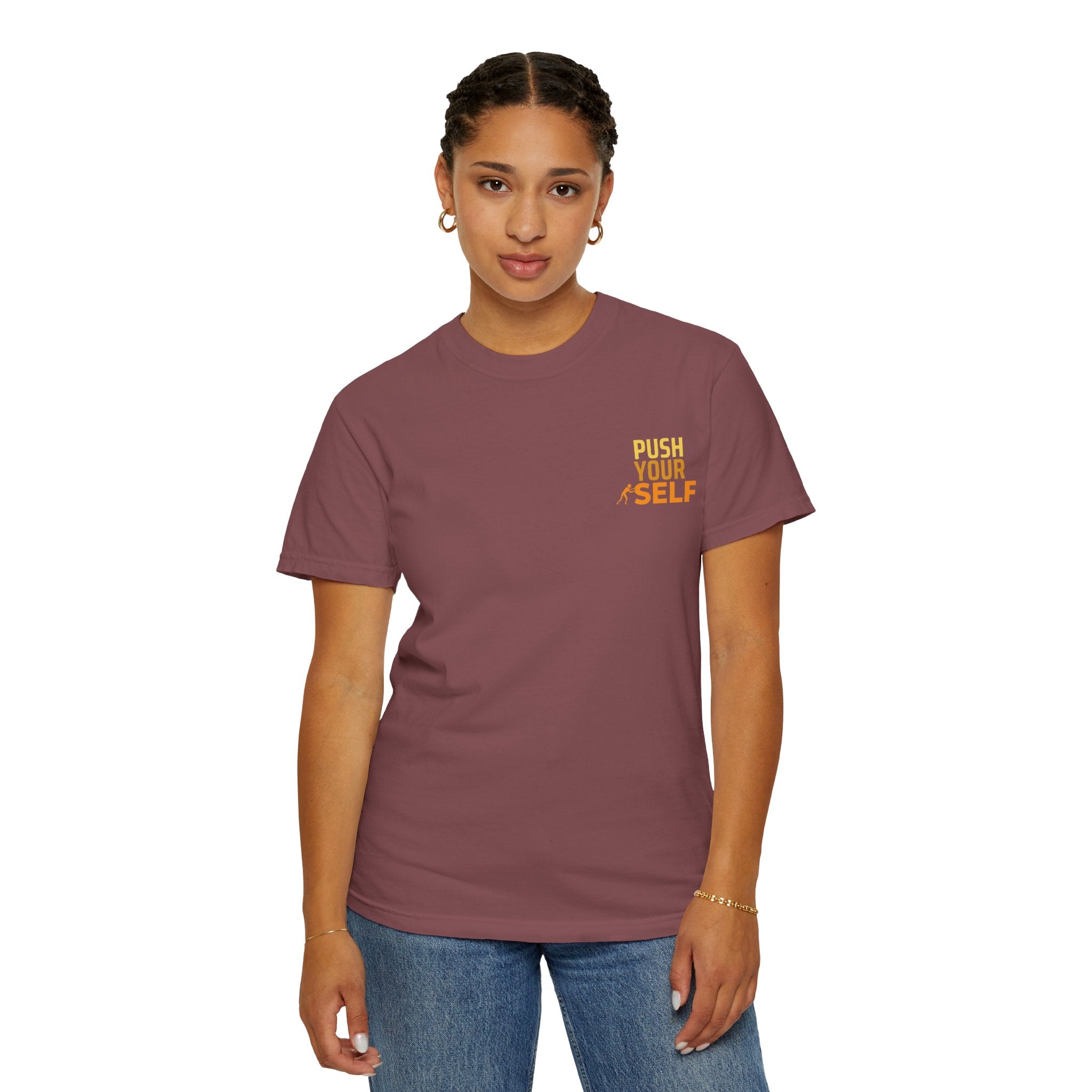 Leafen Push Your Self Unisex T-Shirt | Casual Tee, Gift for Friends, Casual Wear, Everyday Comfort