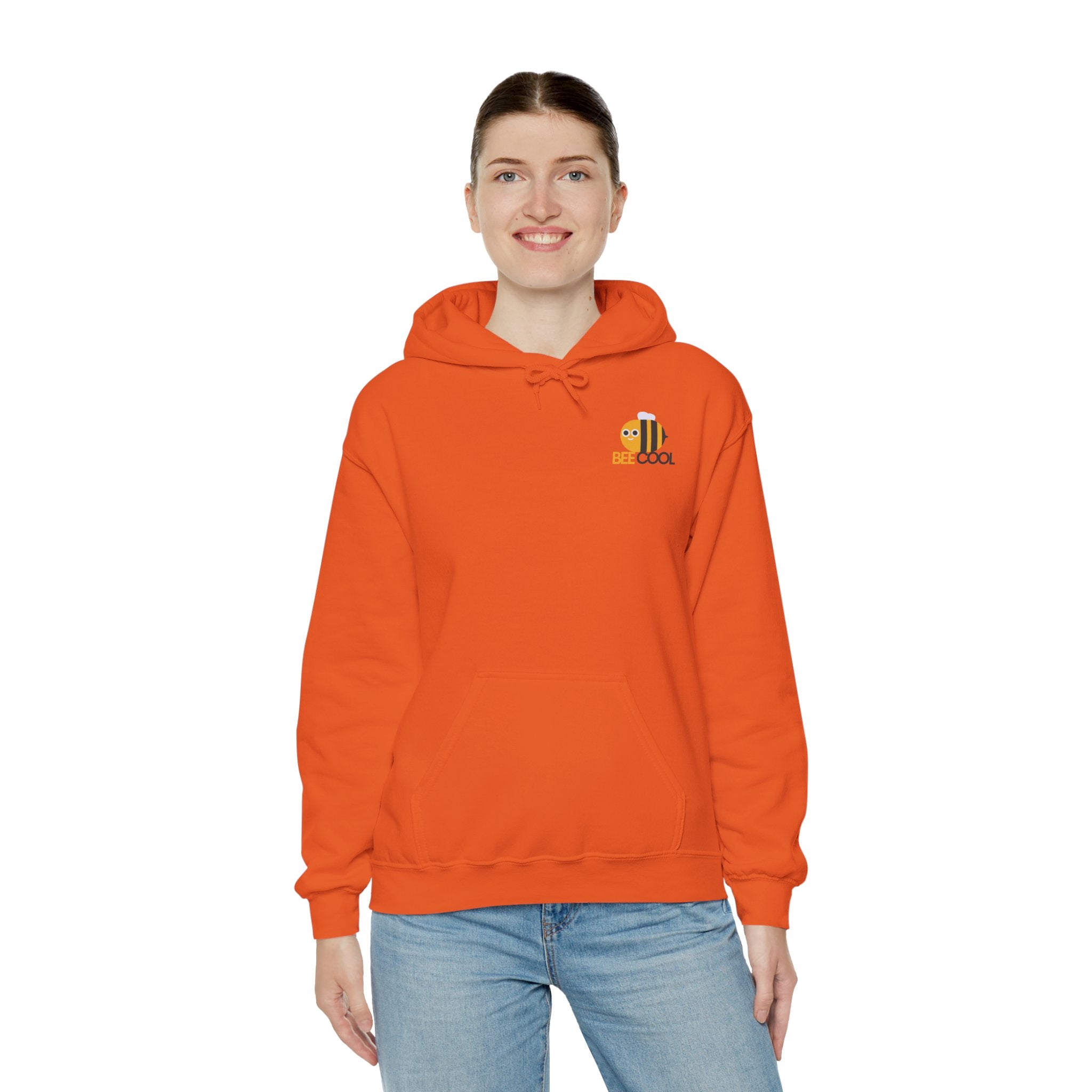 Leafen Bee Cool Unisex Heavy Blend™ Hooded Sweatshirt, Comfortable Casual Wear, Perfect Gift for Nature Lovers