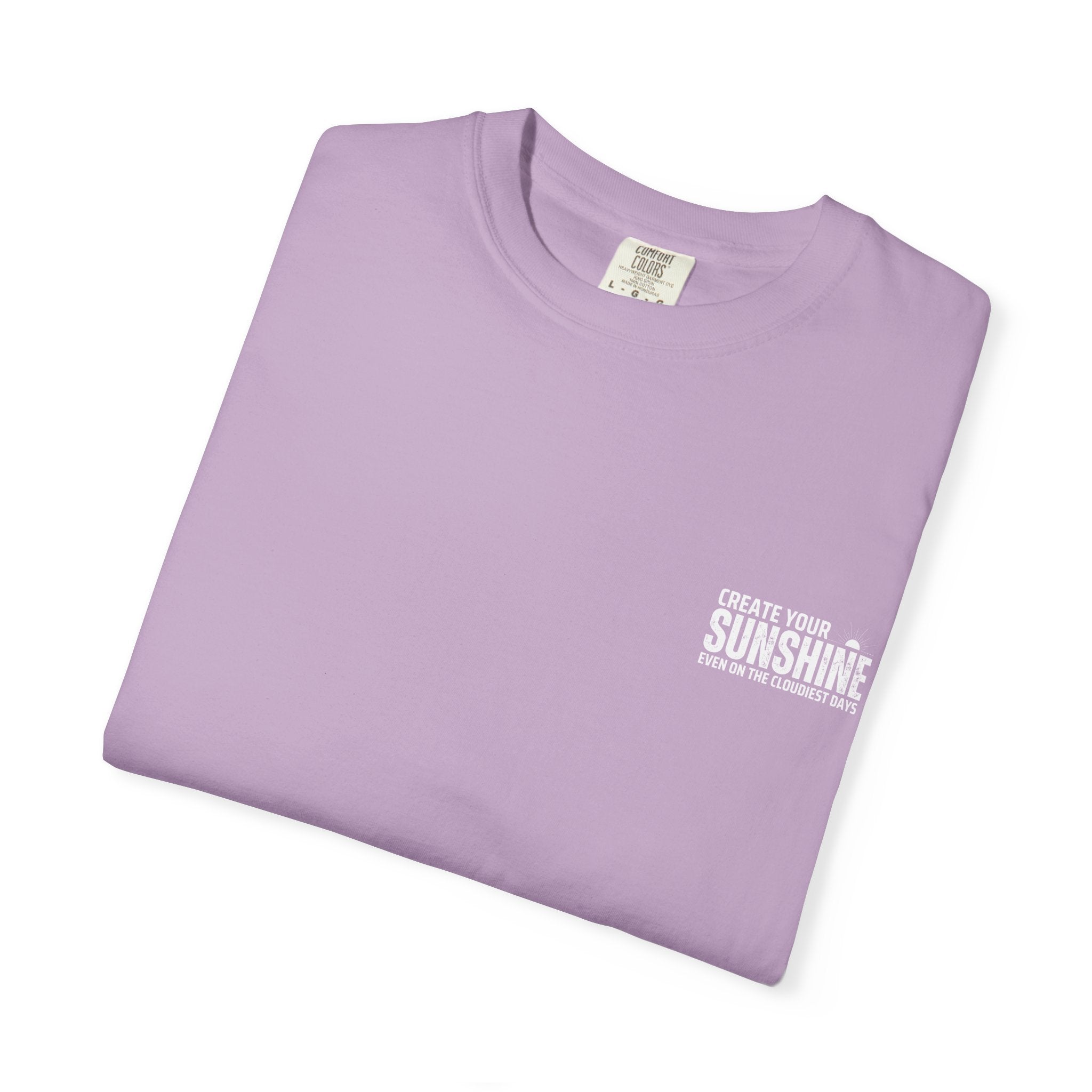 Leafen Create Sunshine Unisex Garment-Dyed T-shirt, Casual Wear, Summer Vibe, Gift for Friends, Relaxed Everyday Style
