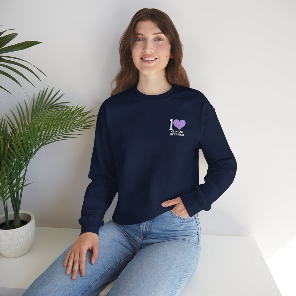 Leafen I Love Research Sweatshirt, Cozy Crewneck, Unisex Gift, Perfect for Researchers, Science Lovers, Casual Wear