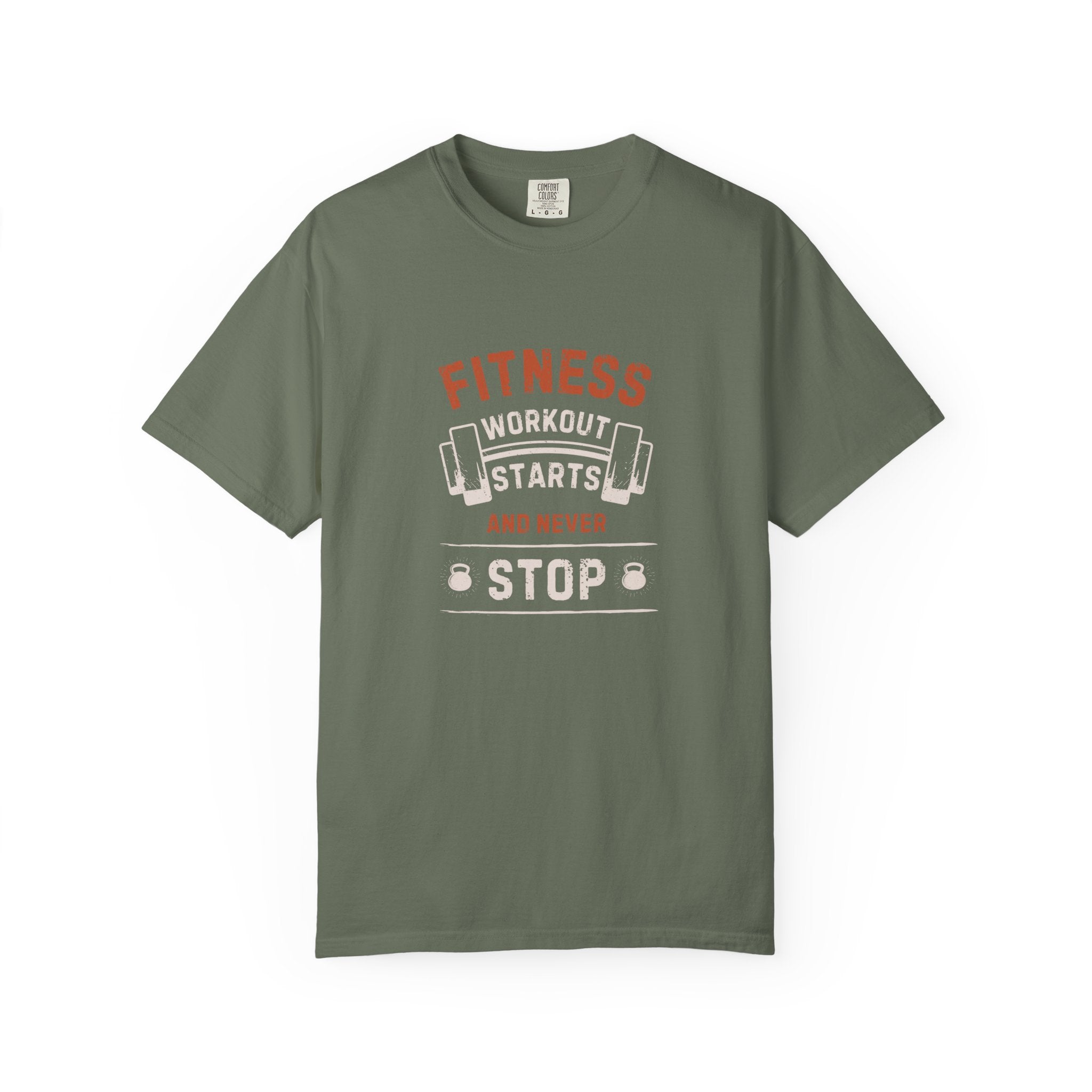 Fitness Workout Unisex Garment-Dyed T-shirt, Casual Wear, Summer Vibe, Gift for Friends, Motivational Relaxed Everyday Style