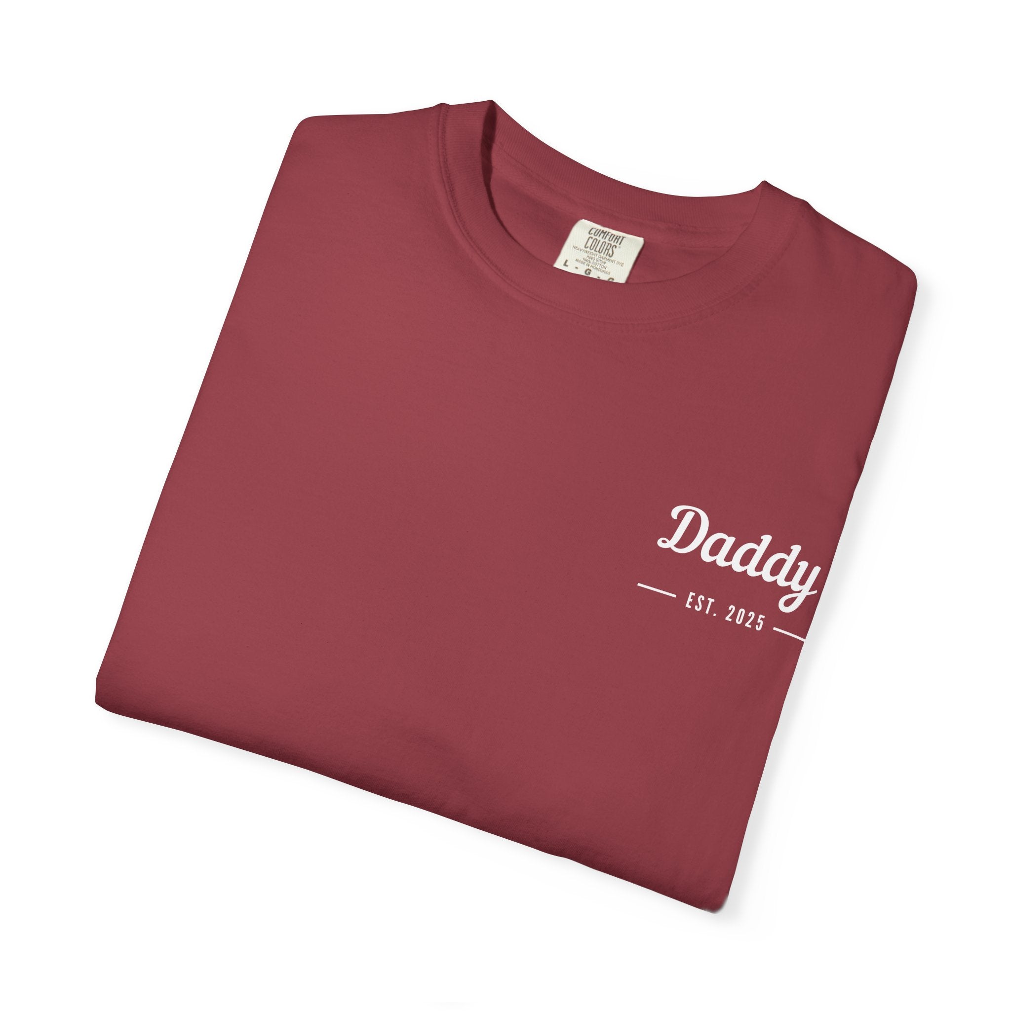 Leafen Daddy Est Unisex Garment-Dyed T-shirt, Casual Wear, Summer Vibe, Gift for Friends, Relaxed Everyday Style