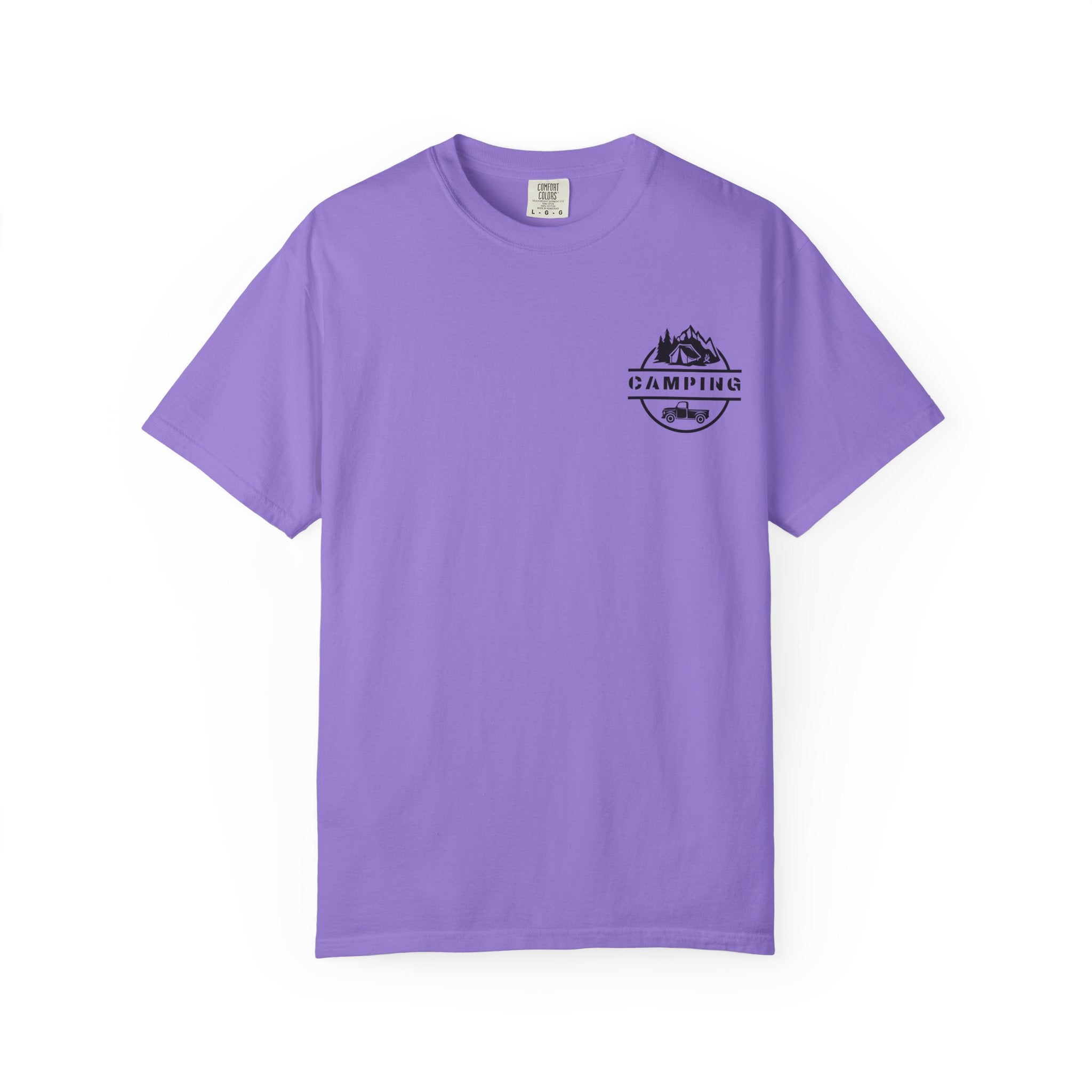 Leafen Camping Unisex Garment-Dyed T-shirt, Casual Wear, Summer Vibe, Gift for Friends, Relaxed Everyday Style