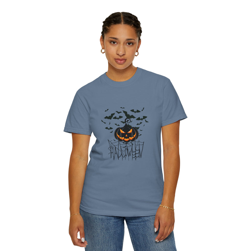 Halloween Vibe Unisex Garment-Dyed T-shirt, Casual Wear, Summer Vibe, Gift for Friends, Relaxed Everyday Style