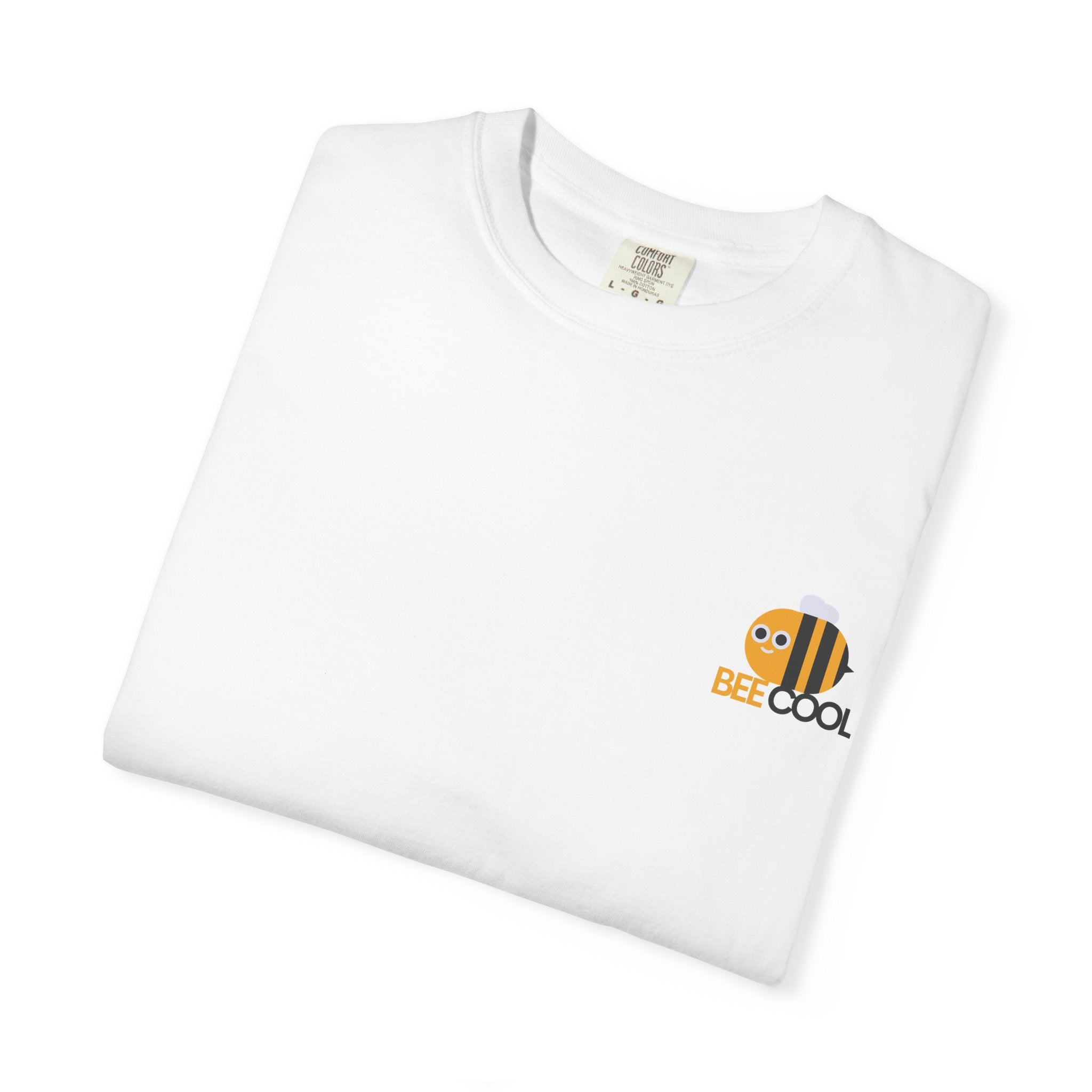 Leafen Bee Cool Unisex Garment-Dyed T-shirt, Casual Wear, Summer Vibe, Gift for Friends, Relaxed Everyday Style