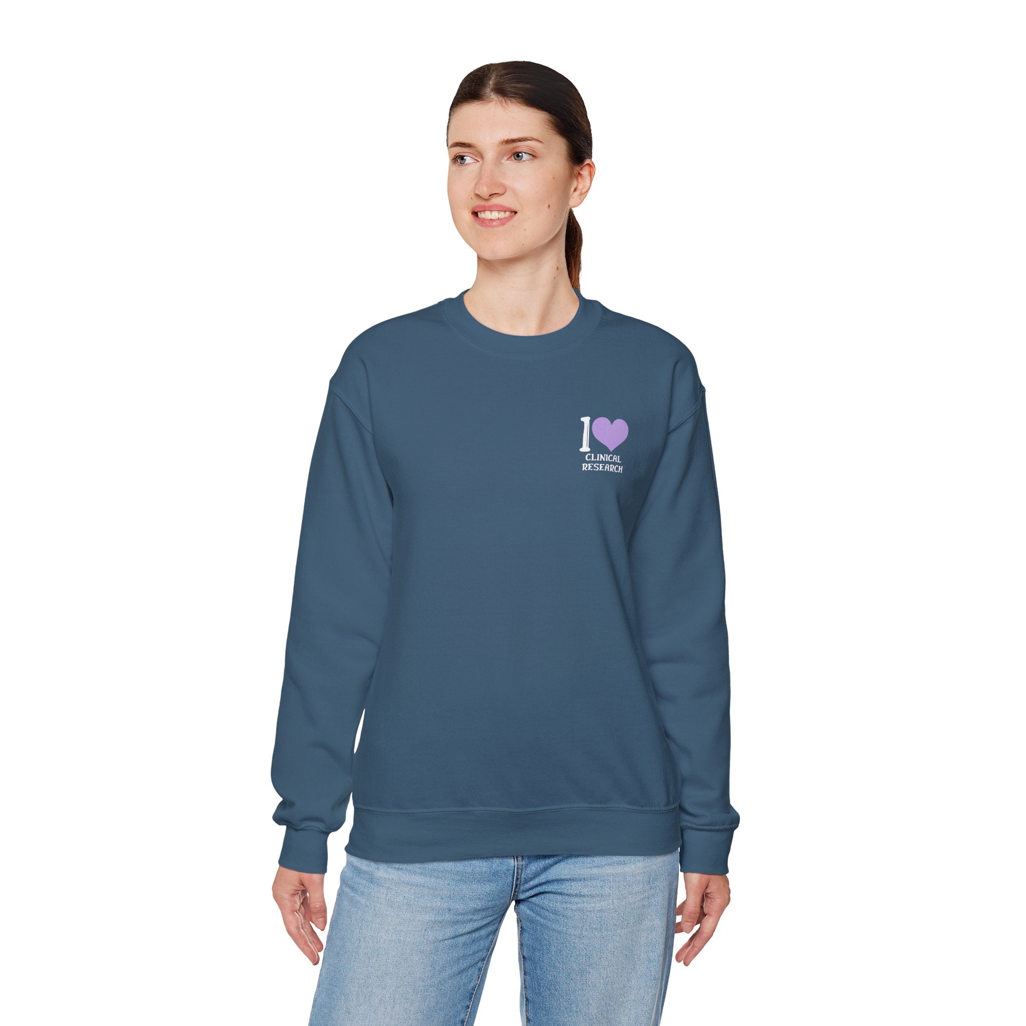 Leafen I Love Research Sweatshirt, Cozy Crewneck, Unisex Gift, Perfect for Researchers, Science Lovers, Casual Wear