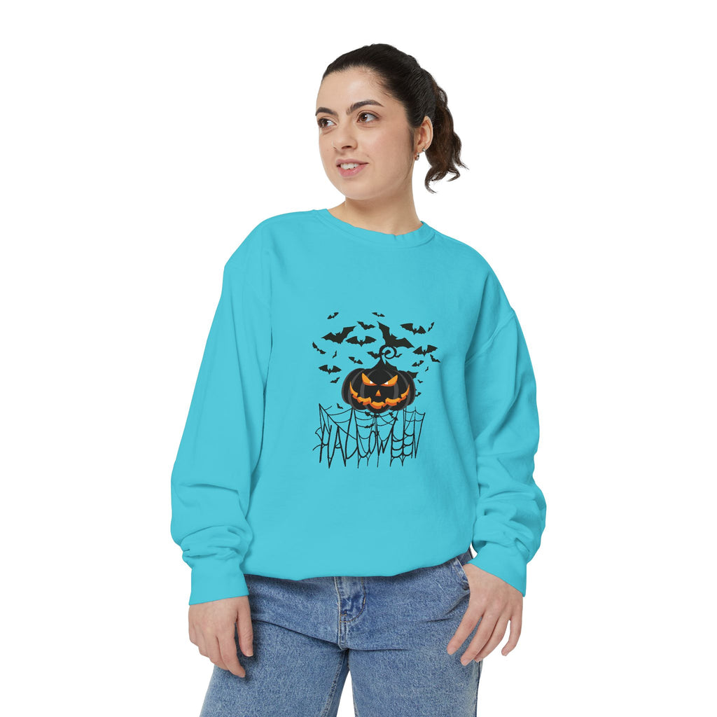 Leafen Halloween Web Unisex Sweatshirt, Casual Crewneck, Gift for Friends, Motivational Apparel, Everyday Comfort Wear
